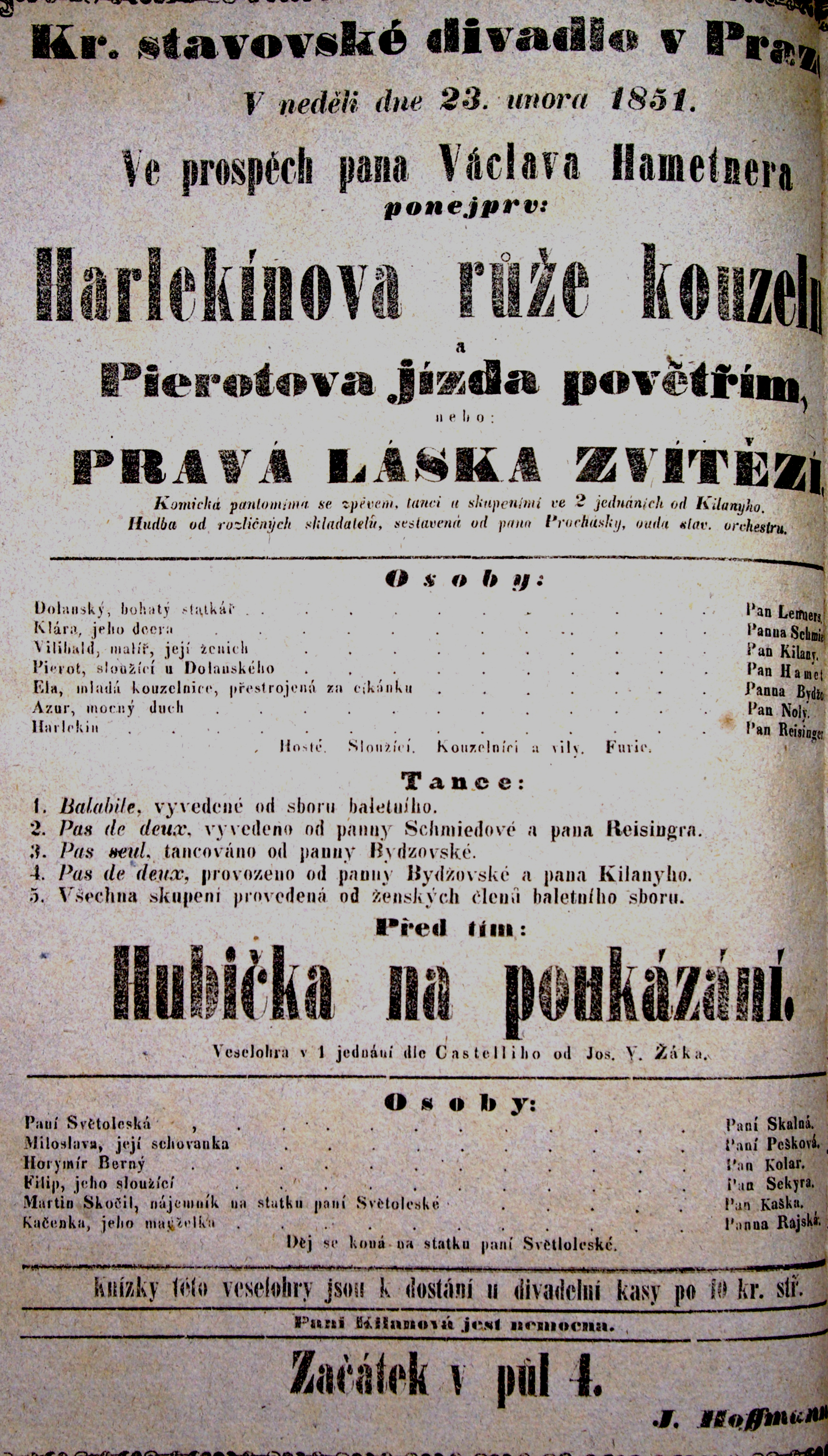 Náhledový obrázek Harlekínova růže kouzelná a Pierotova jízda povětřím. Hubička na poukázání. - 1