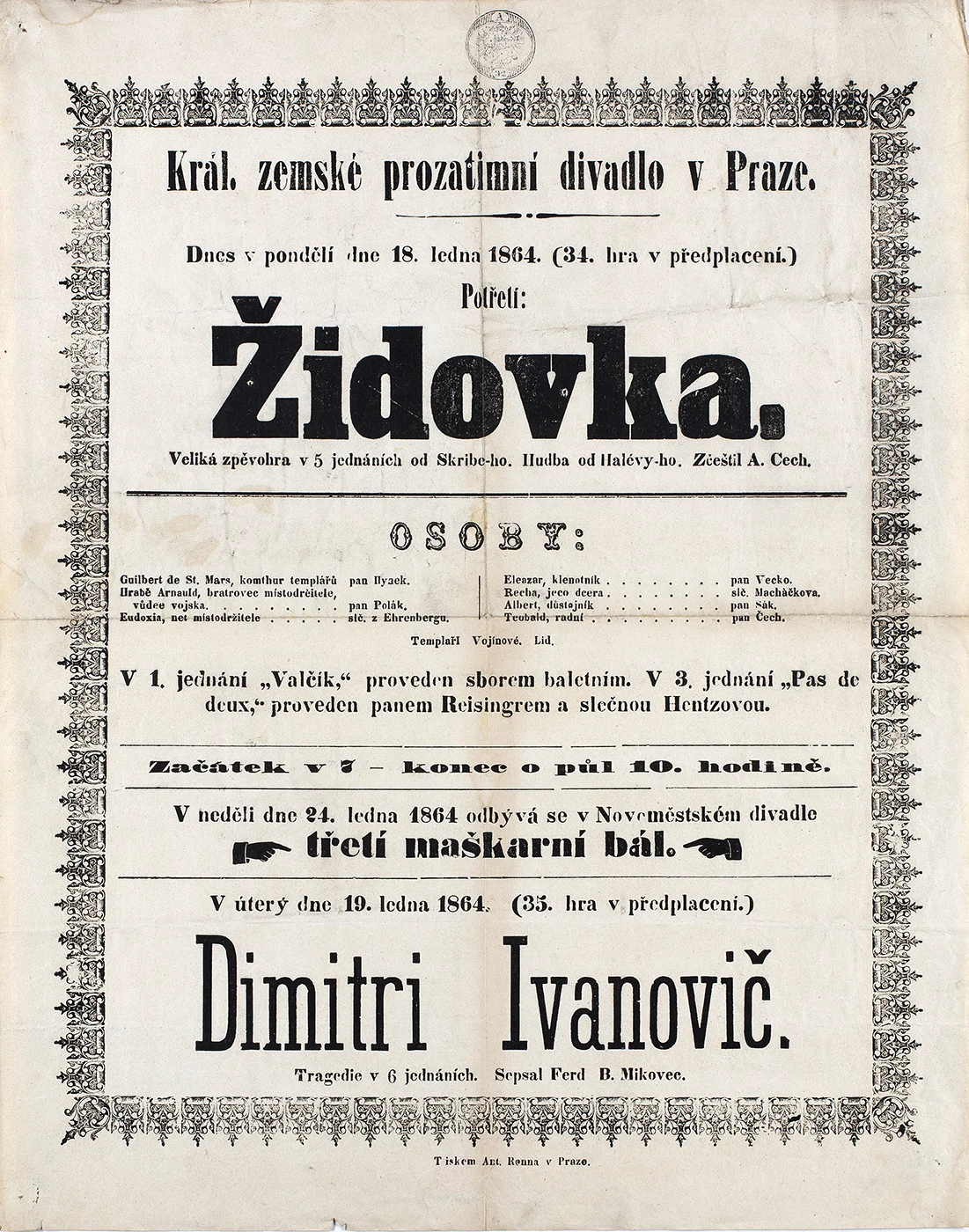 Náhledový obrázek předmětu Divadelní cedule Židovka