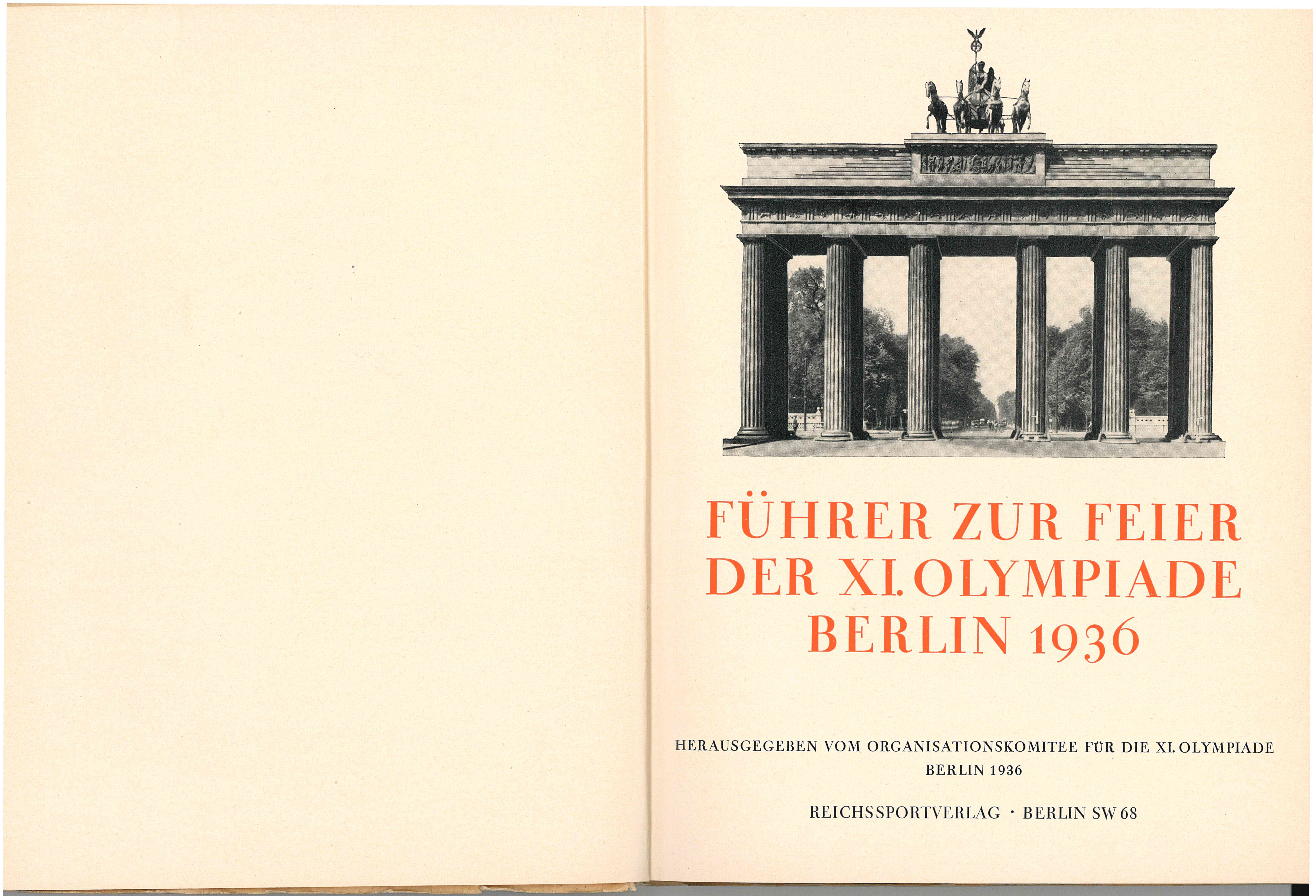 Náhledový obrázek Oficiální průvodce. OH Berlín 1936 - 1