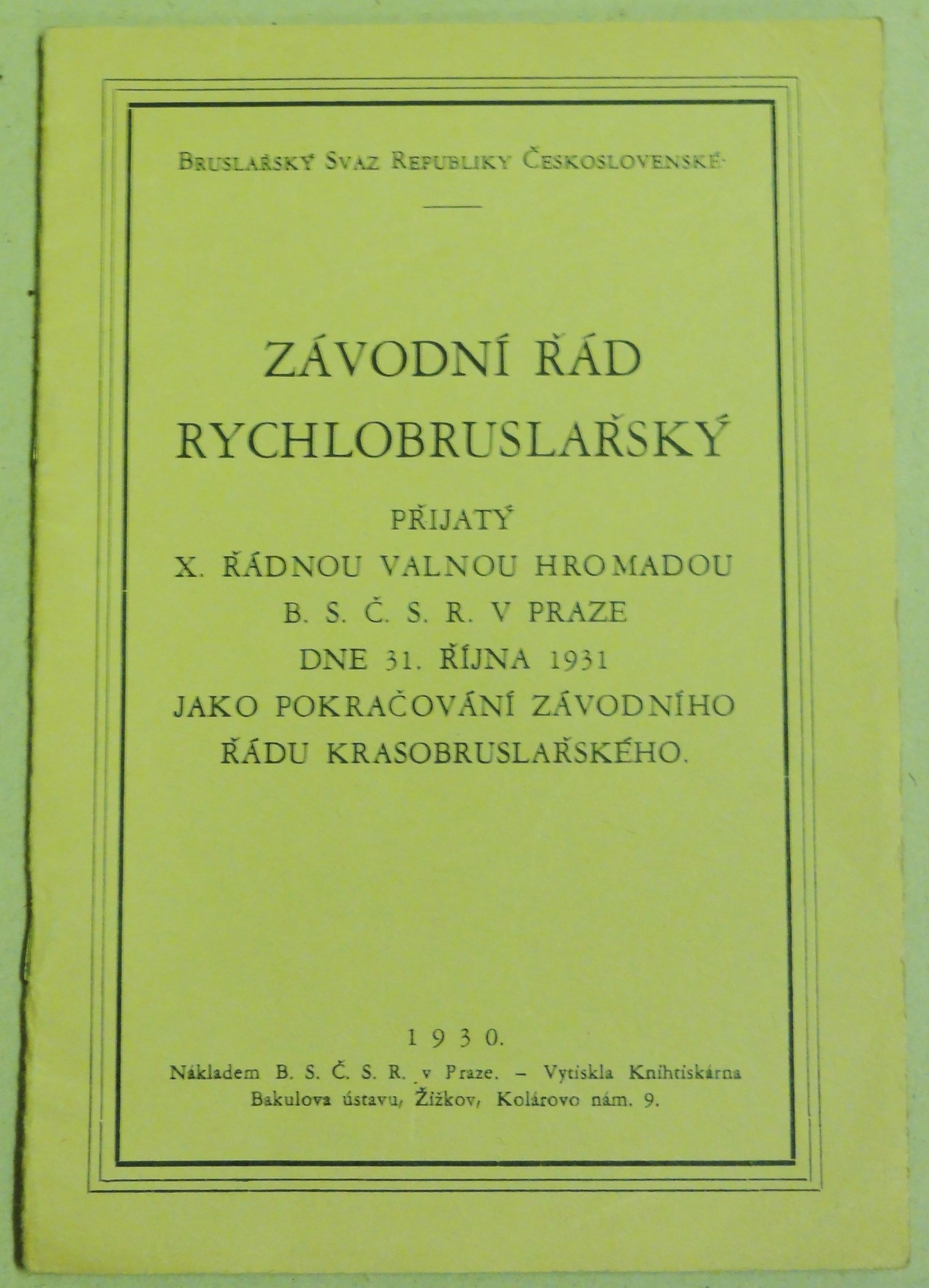 Náhledový obrázek Závodní řád rychlobruslařský - 1