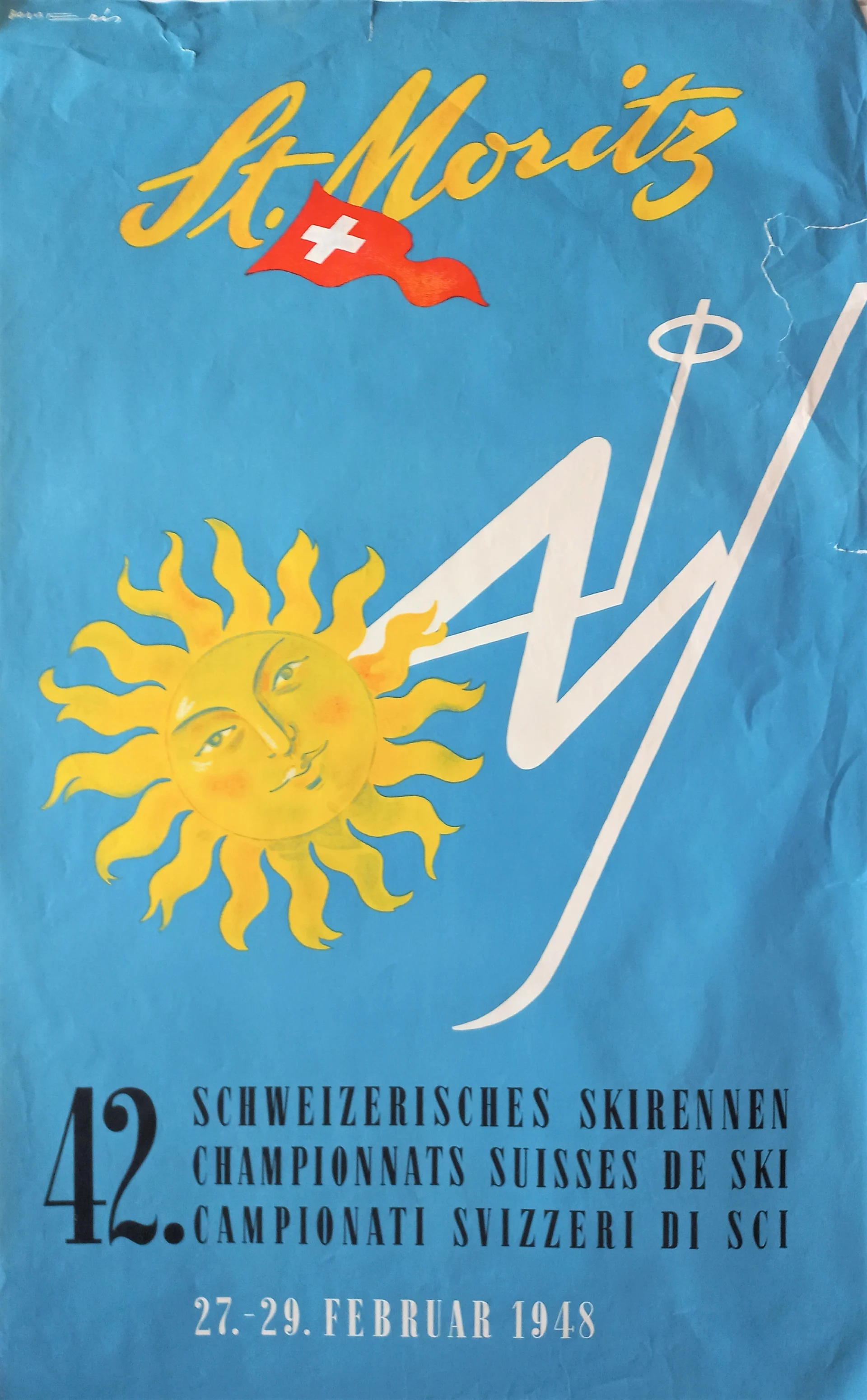 Náhledový obrázek předmětu Mistrovství Švýcarska v lyžování. Sv. Mořic 1948