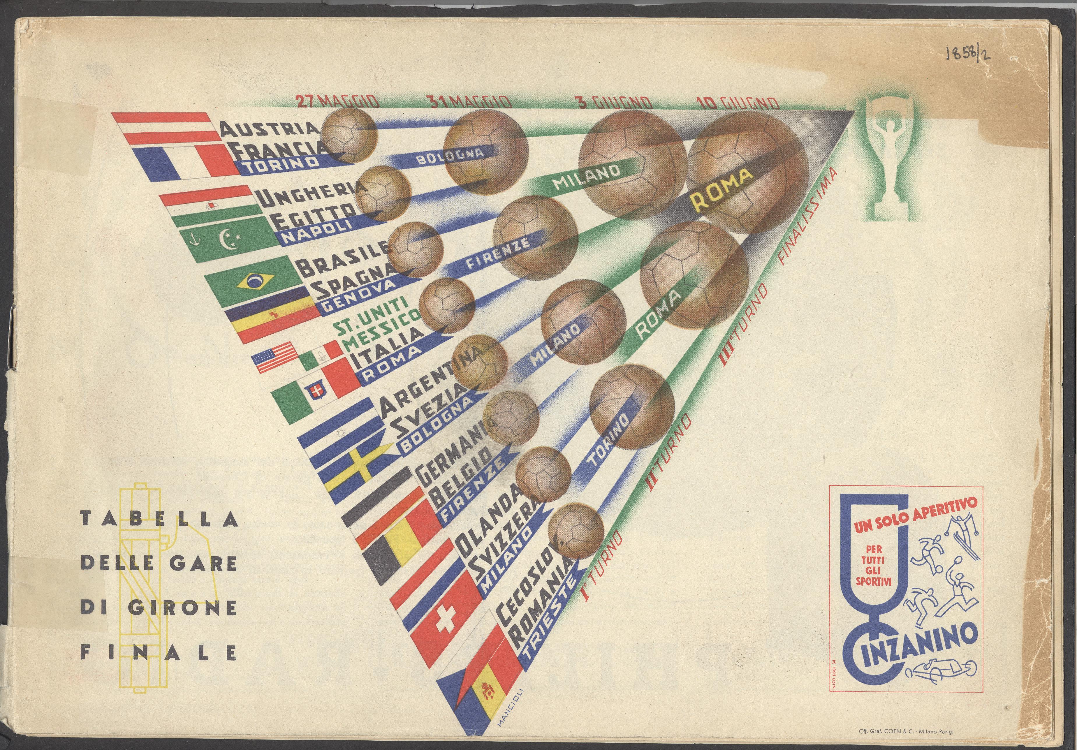 Náhledový obrázek Mistrovství světa ve fotbale. Itálie 1934 - 1