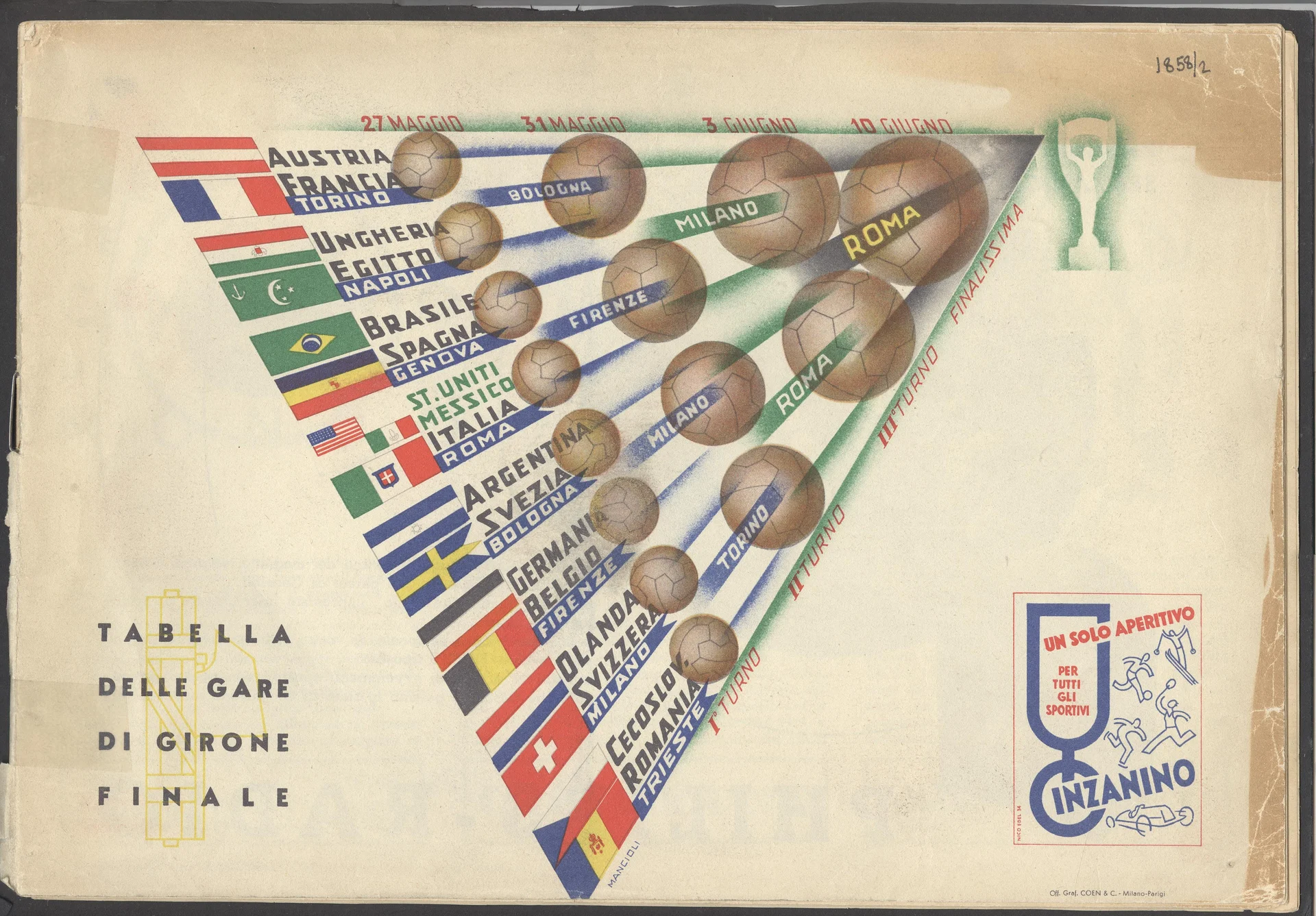 Náhledový obrázek předmětu Mistrovství světa ve fotbale. Itálie 1934