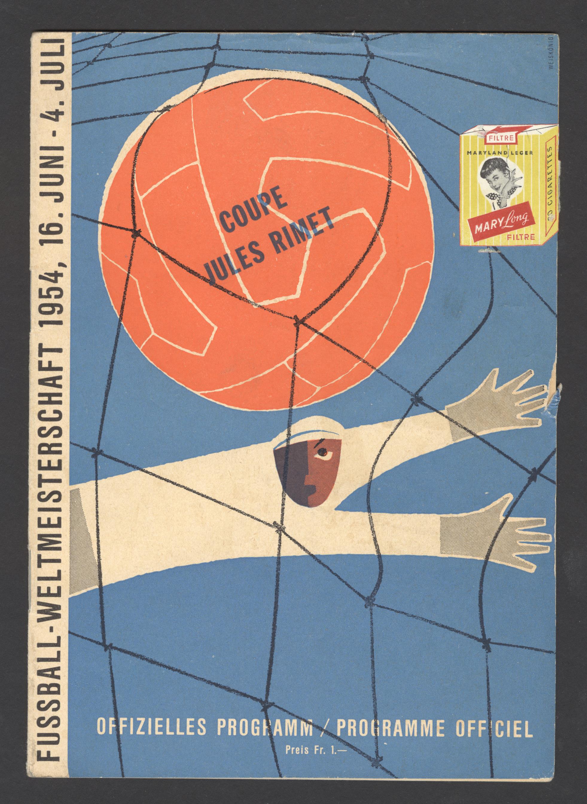 Náhledový obrázek Mistrovství světa ve fotbale. Švýcarsko 1954 - 1