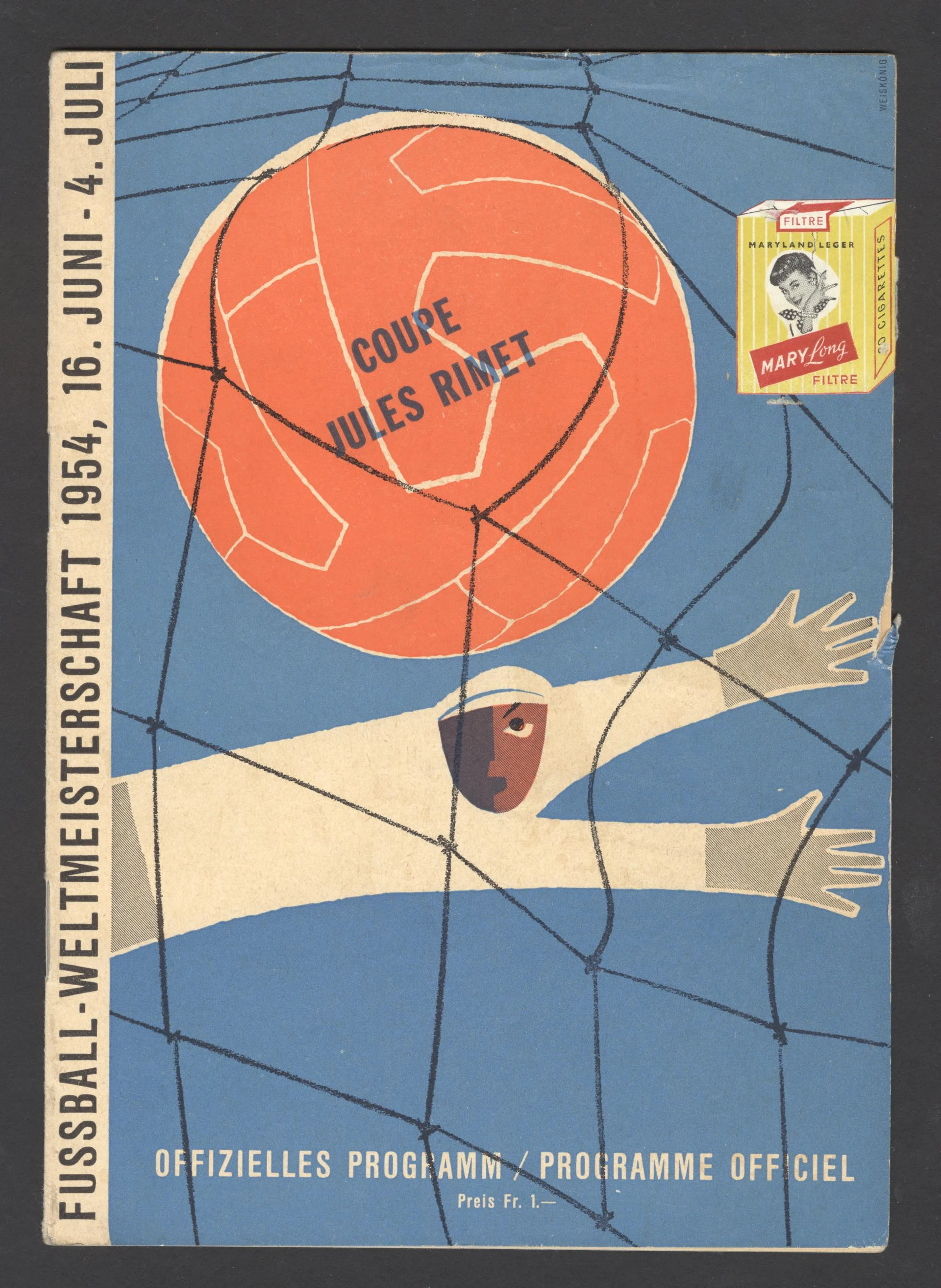 Náhledový obrázek předmětu Mistrovství světa ve fotbale. Švýcarsko 1954