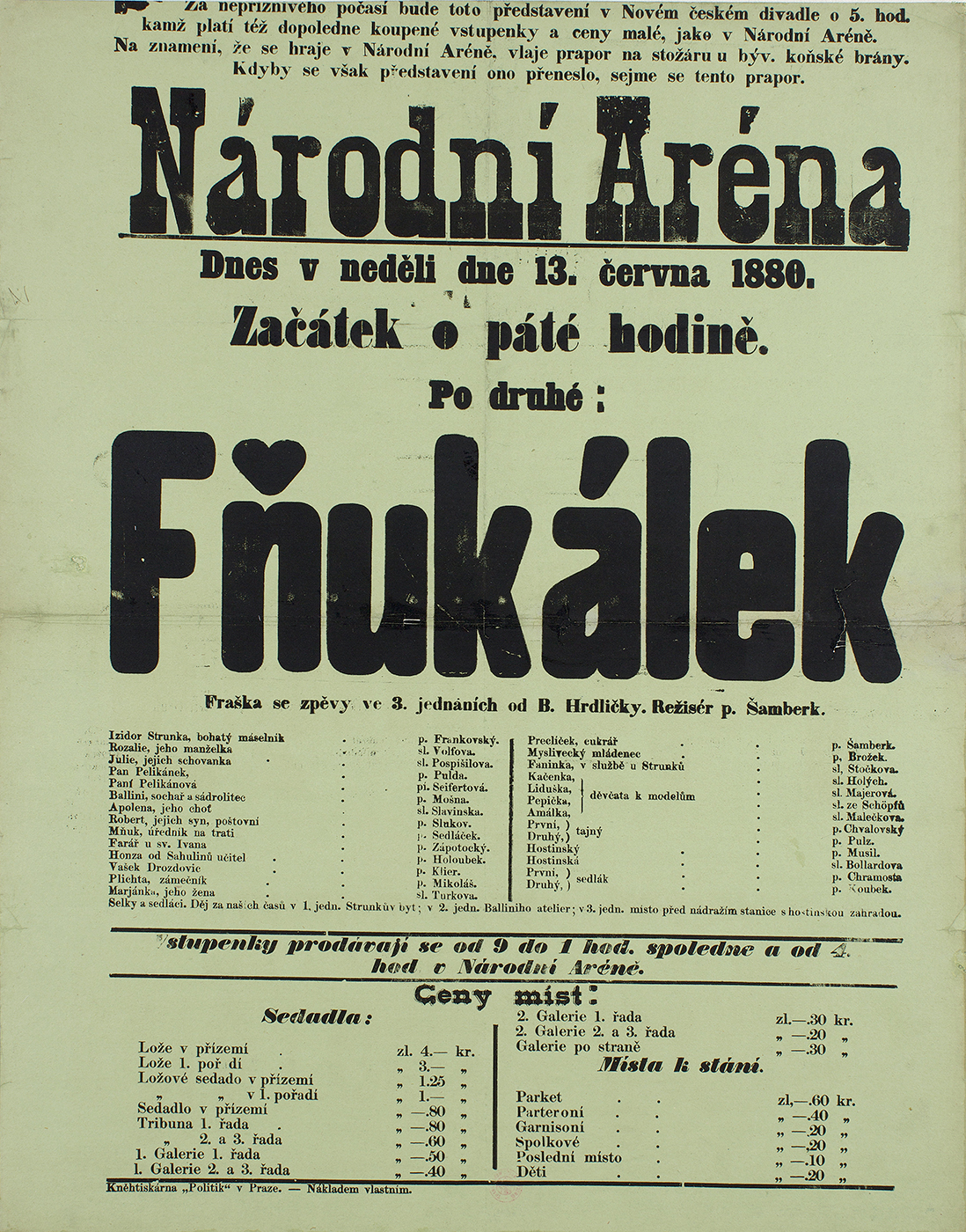 Náhledový obrázek Divadelní cedule Fňukálek - 1