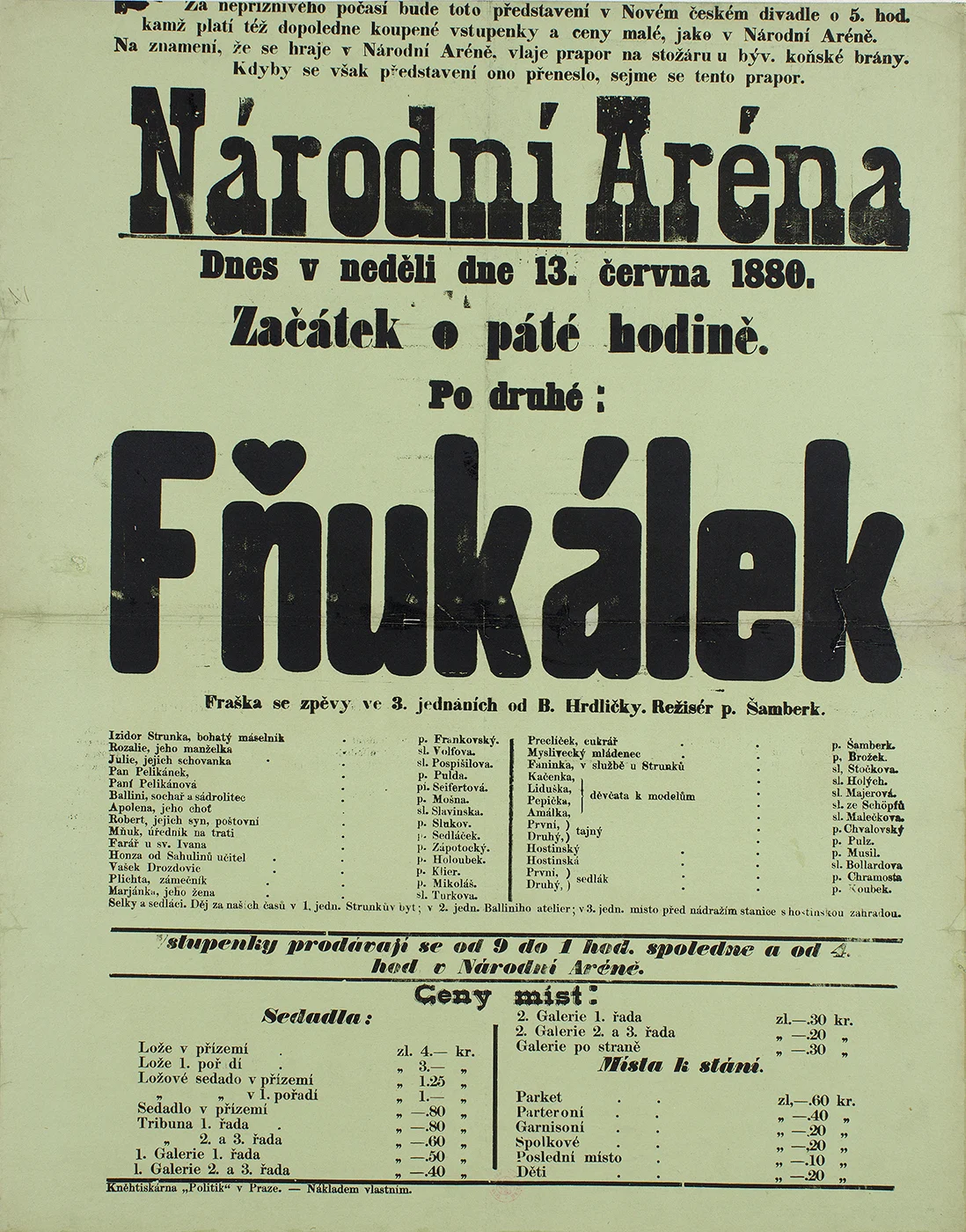 Náhledový obrázek předmětu Divadelní cedule Fňukálek