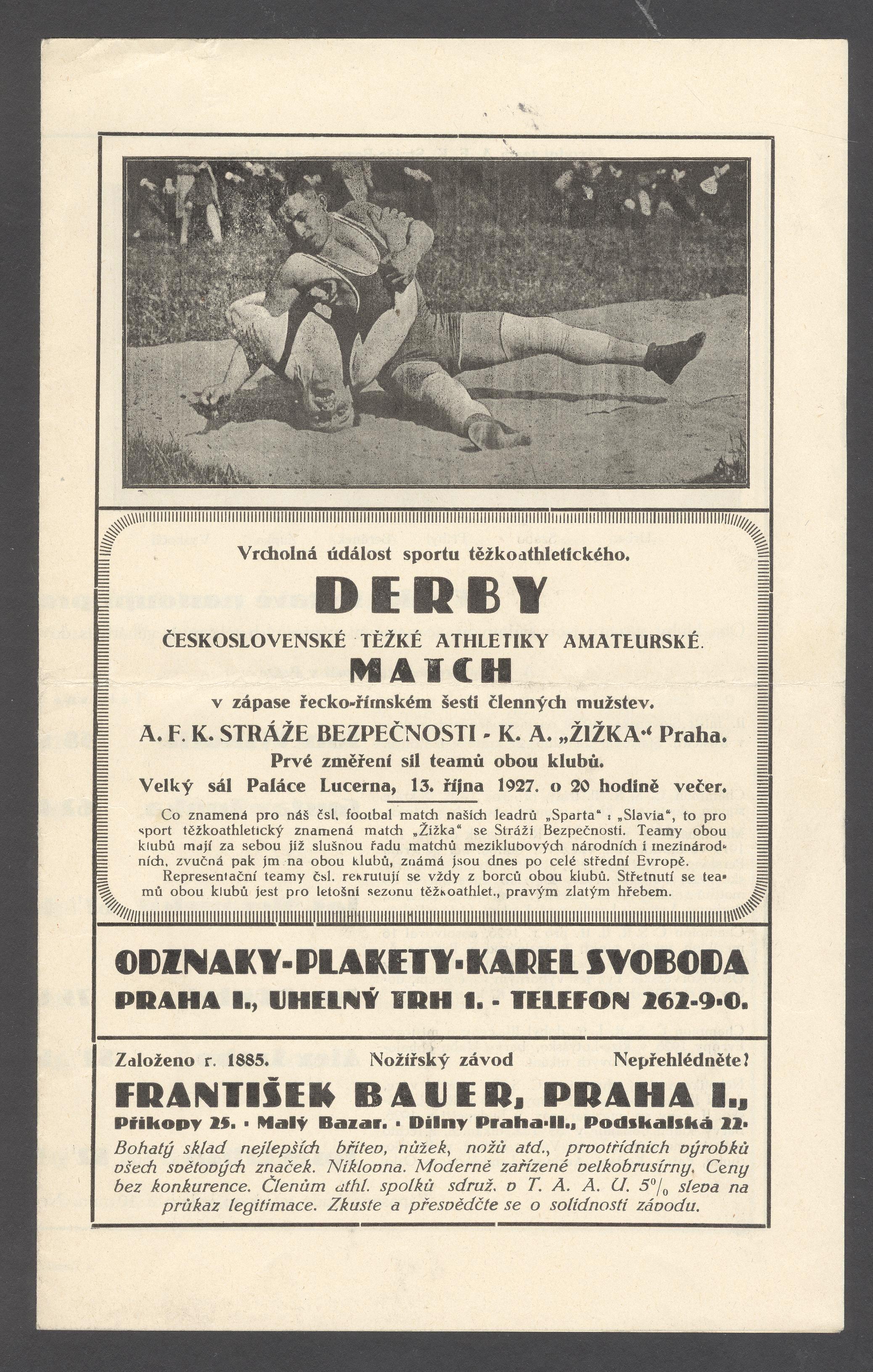 Náhledový obrázek Derby československé těžké athletiky amateurské - 2