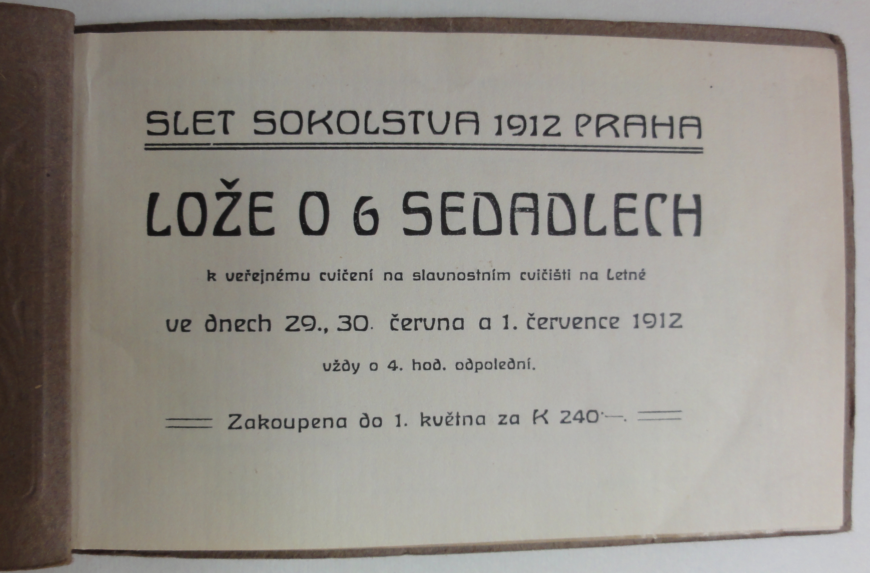 Náhledový obrázek Slet Sokolstva. Vstupenky do lože - 2
