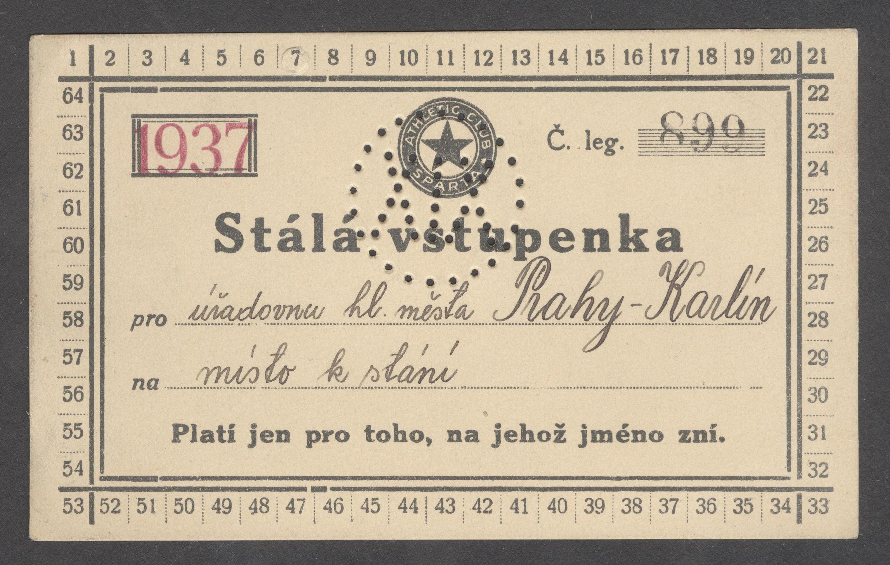 Náhledový obrázek Legitimace AC Sparta - 3