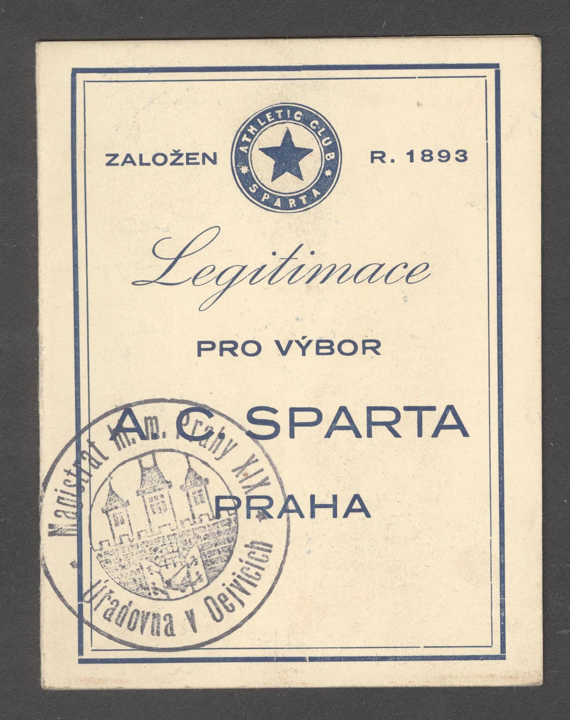 Náhledový obrázek Legitimace AC Sparta - 11