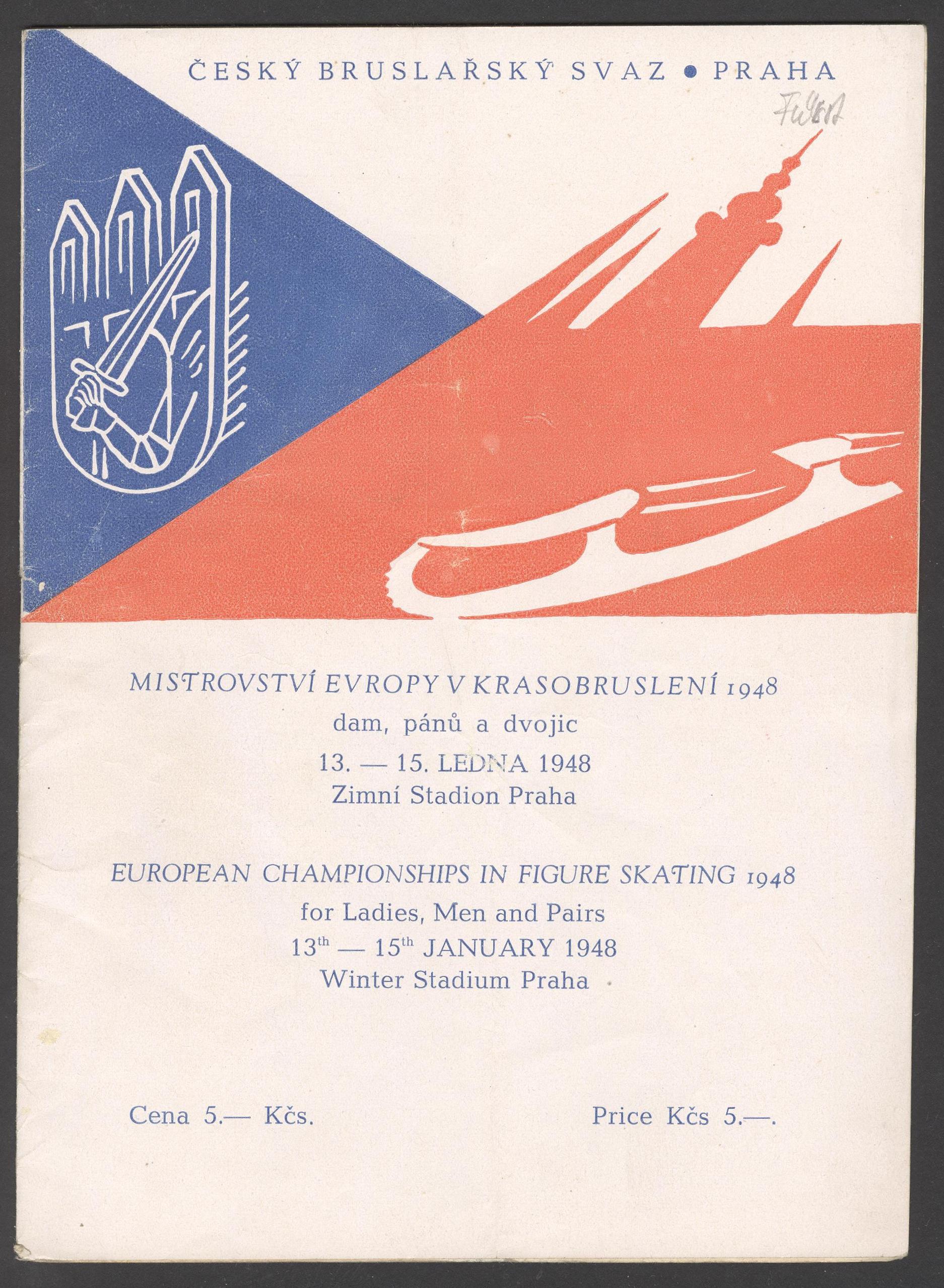 Náhledový obrázek Mistrovství Evropy v krasobruslení. Praha 1948 - 3
