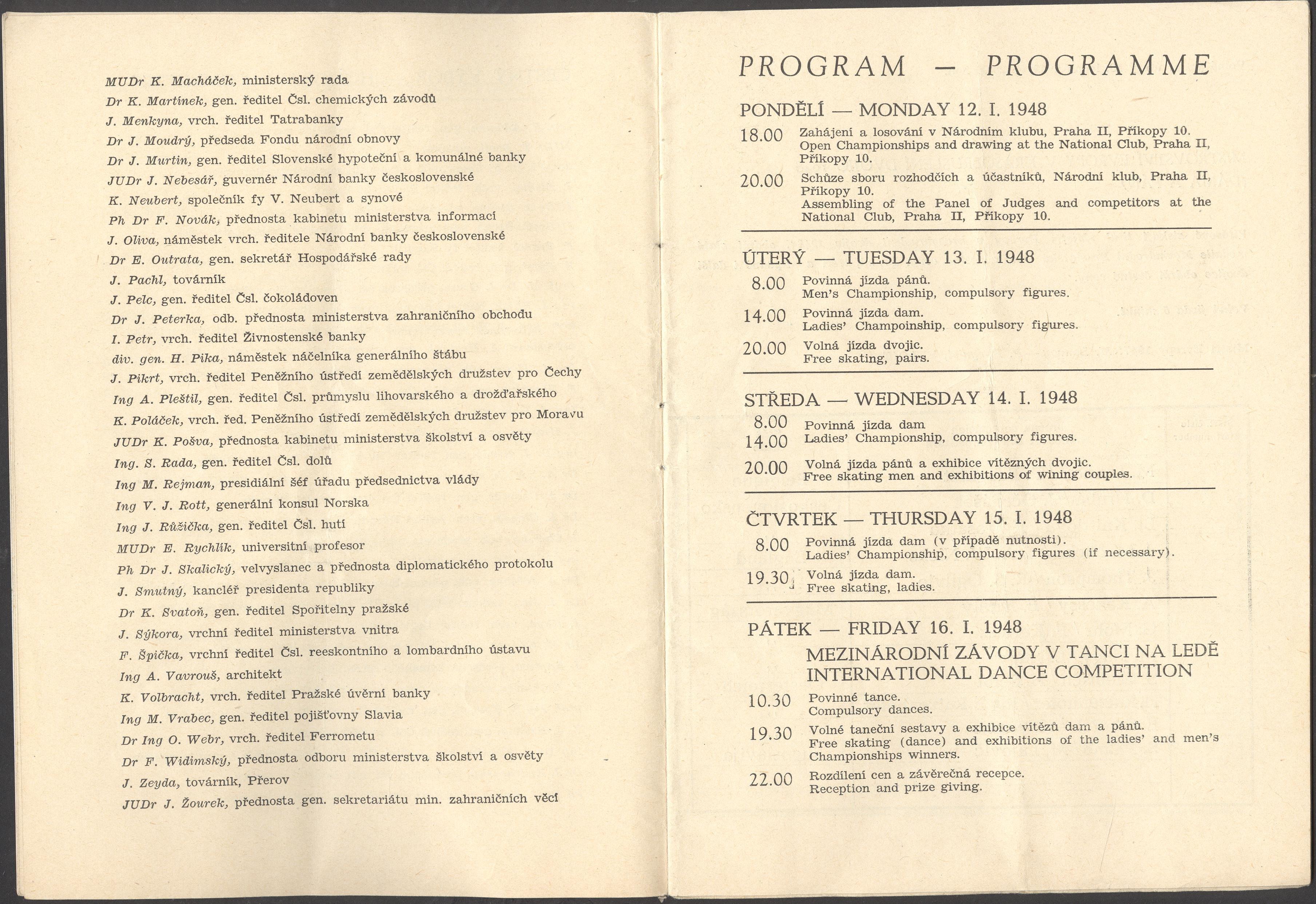 Náhledový obrázek Mistrovství Evropy v krasobruslení. Praha 1948 - 6