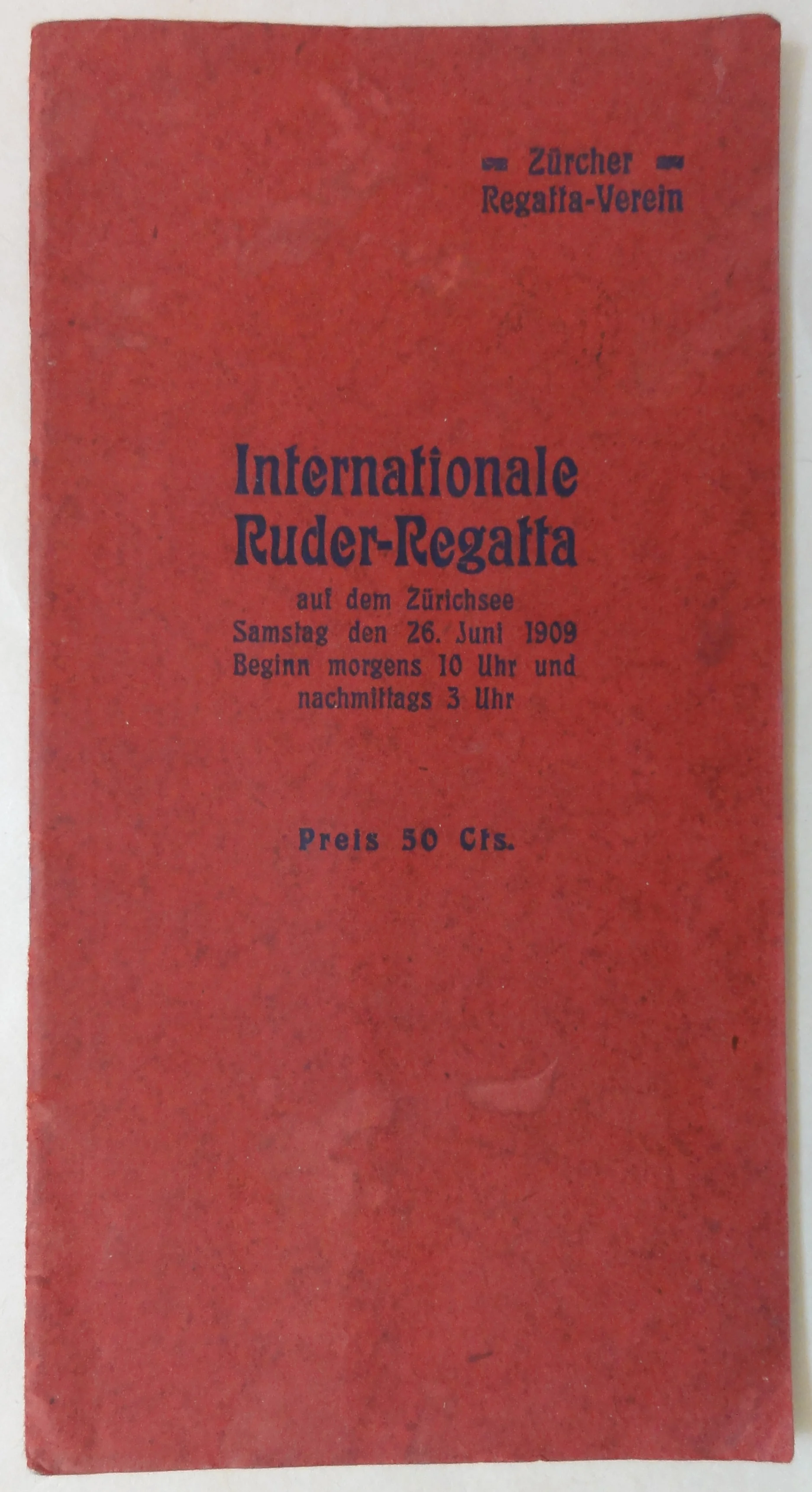 Náhledový obrázek předmětu Internationale Ruder Regatta. Zürich 1909