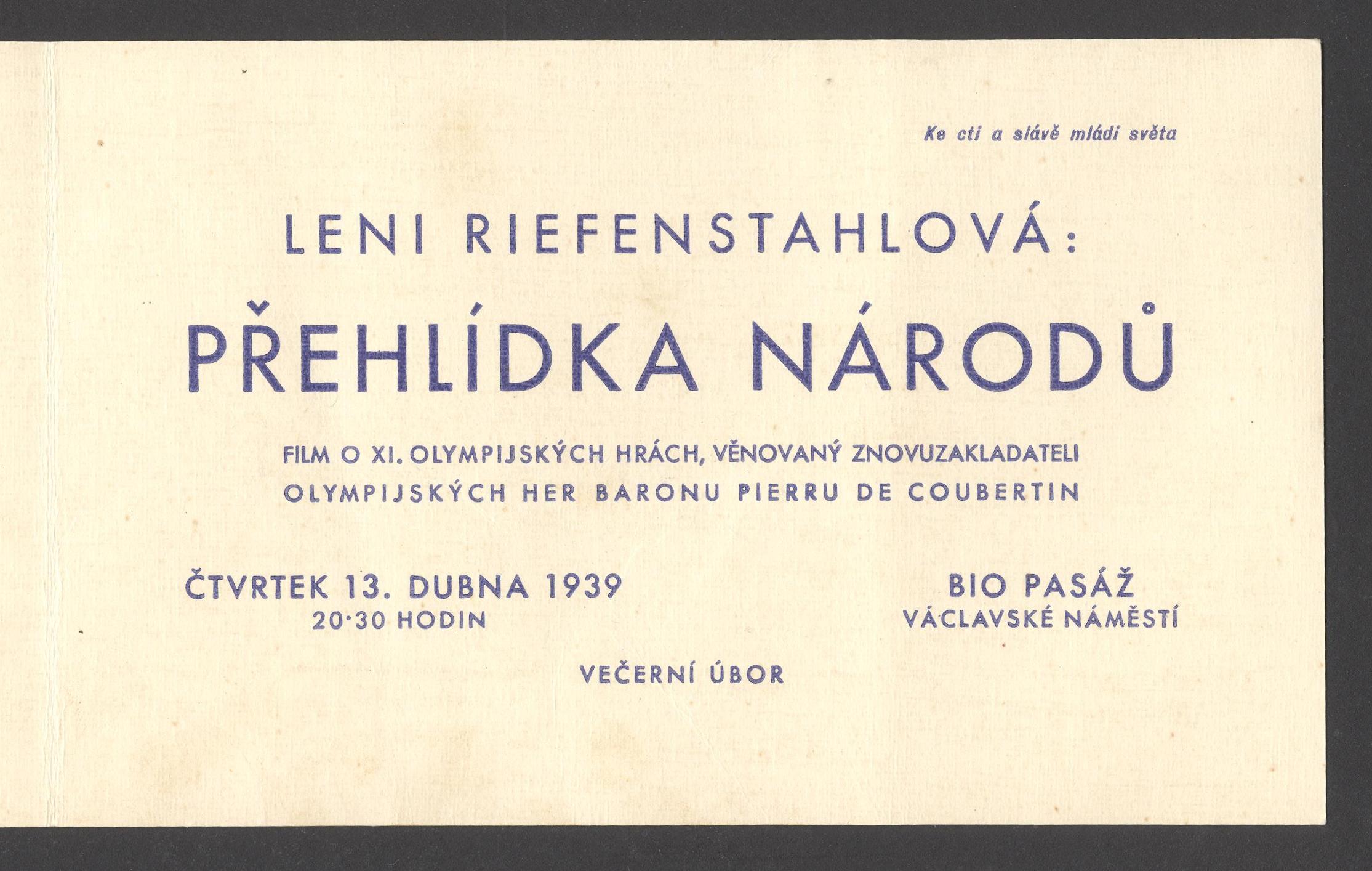 Náhledový obrázek Pozvánka na slavnostní premiéru filmu Přehlídka národů - 3