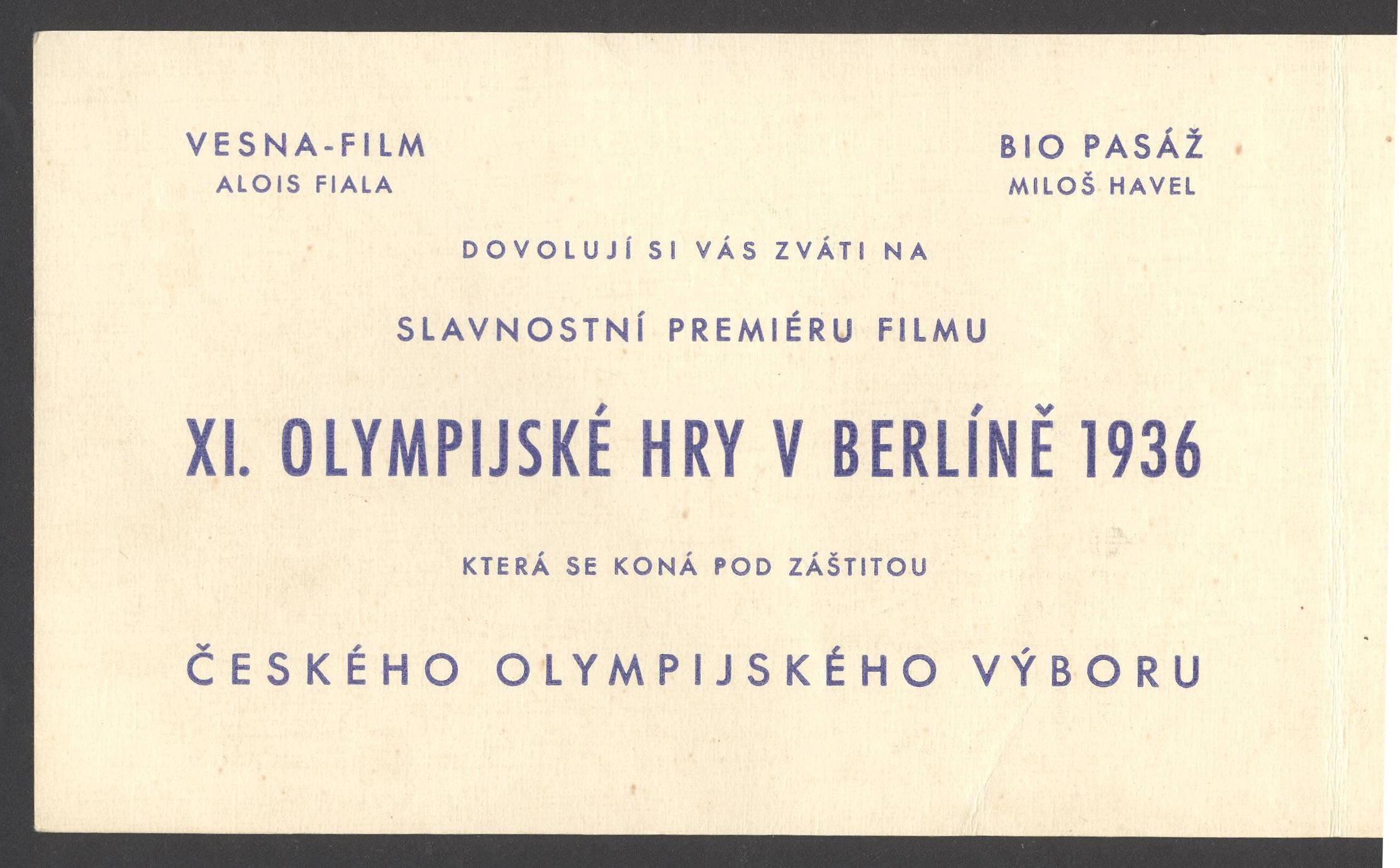 Náhledový obrázek Pozvánka na slavnostní premiéru filmu Přehlídka národů - 2