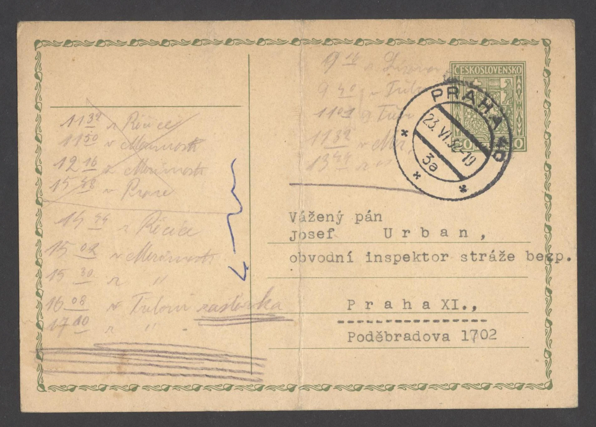 Náhledový obrázek předmětu Instrukce Františka Widimského pro účastníky olympijských her v Los Angeles 1932