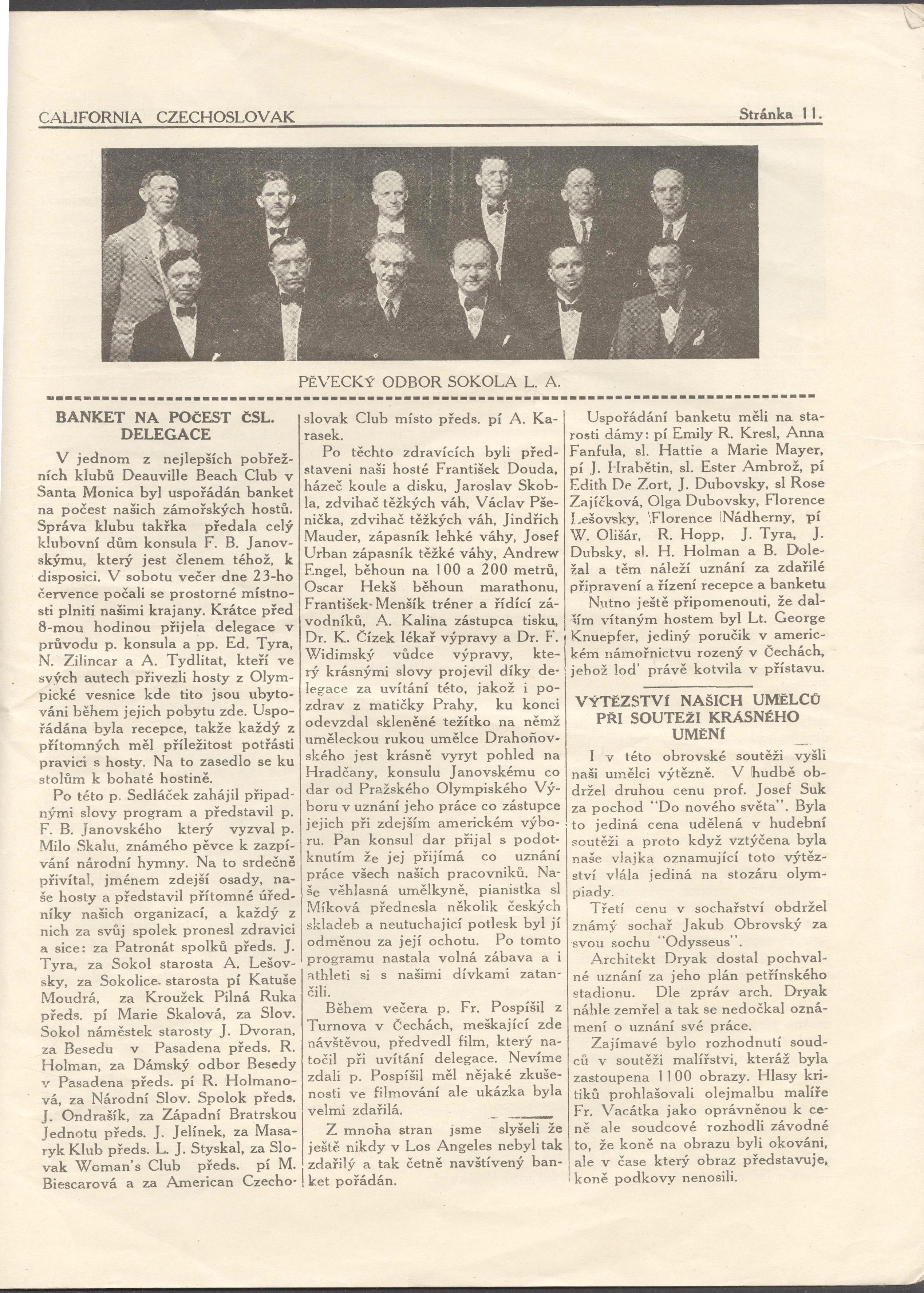 Náhledový obrázek California Czechoslovak. Vol. IV., No. 9, August 1932 - 1