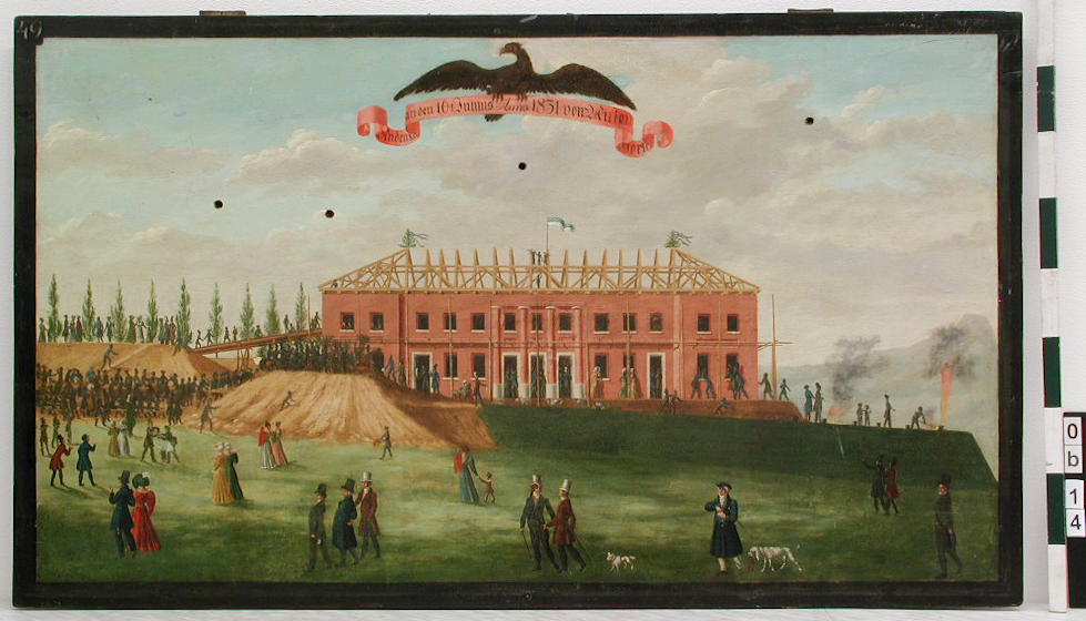 Náhledový obrázek Slavnost dokončení hrubé stavby liberecké střelnice 16. 6. 1831 - 1