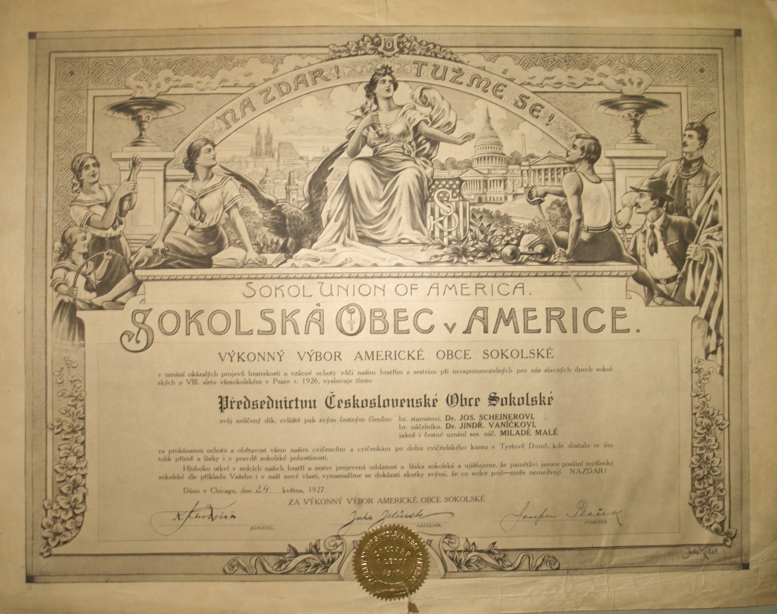 Náhledový obrázek Sokolská obce v Americe - 1