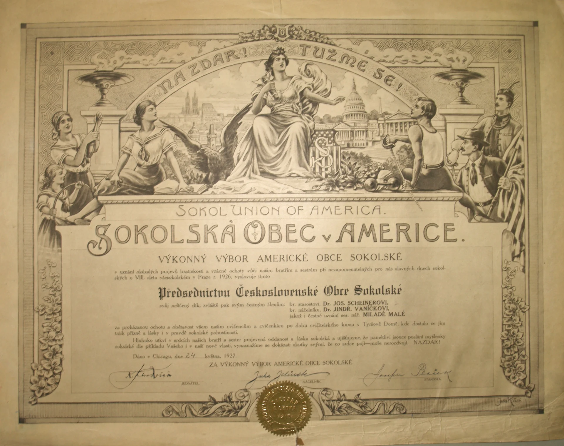 Náhledový obrázek předmětu Sokolská obce v Americe