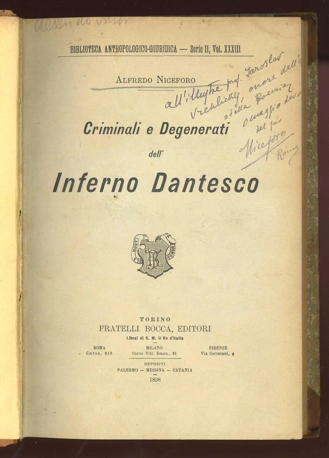 Náhledový obrázek předmětu Criminali e degenerati dell’ Inferno Dantesco