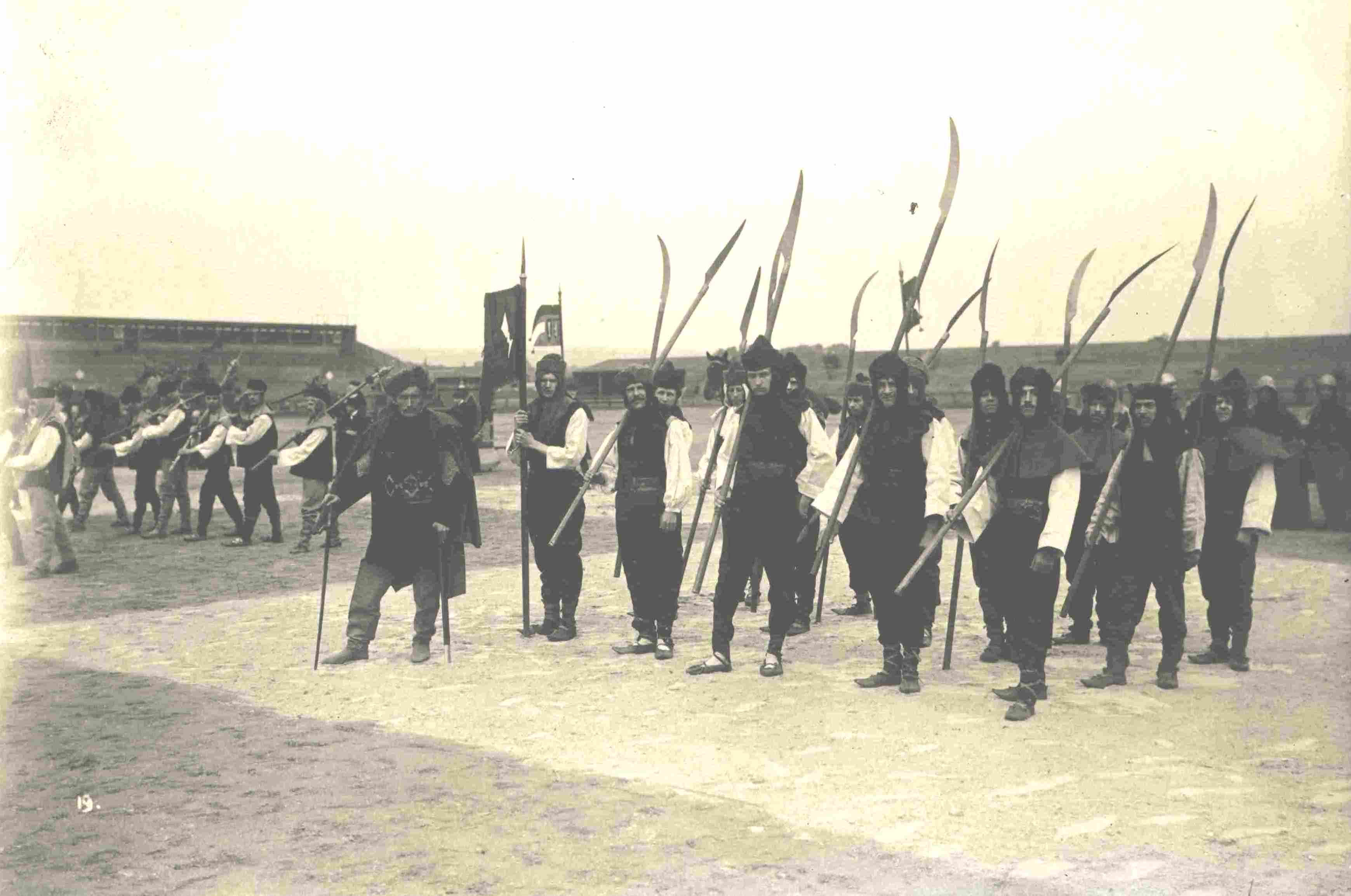 Náhledový obrázek Sletová scéna "Šachový turnaj". Husité s kosami - 1
