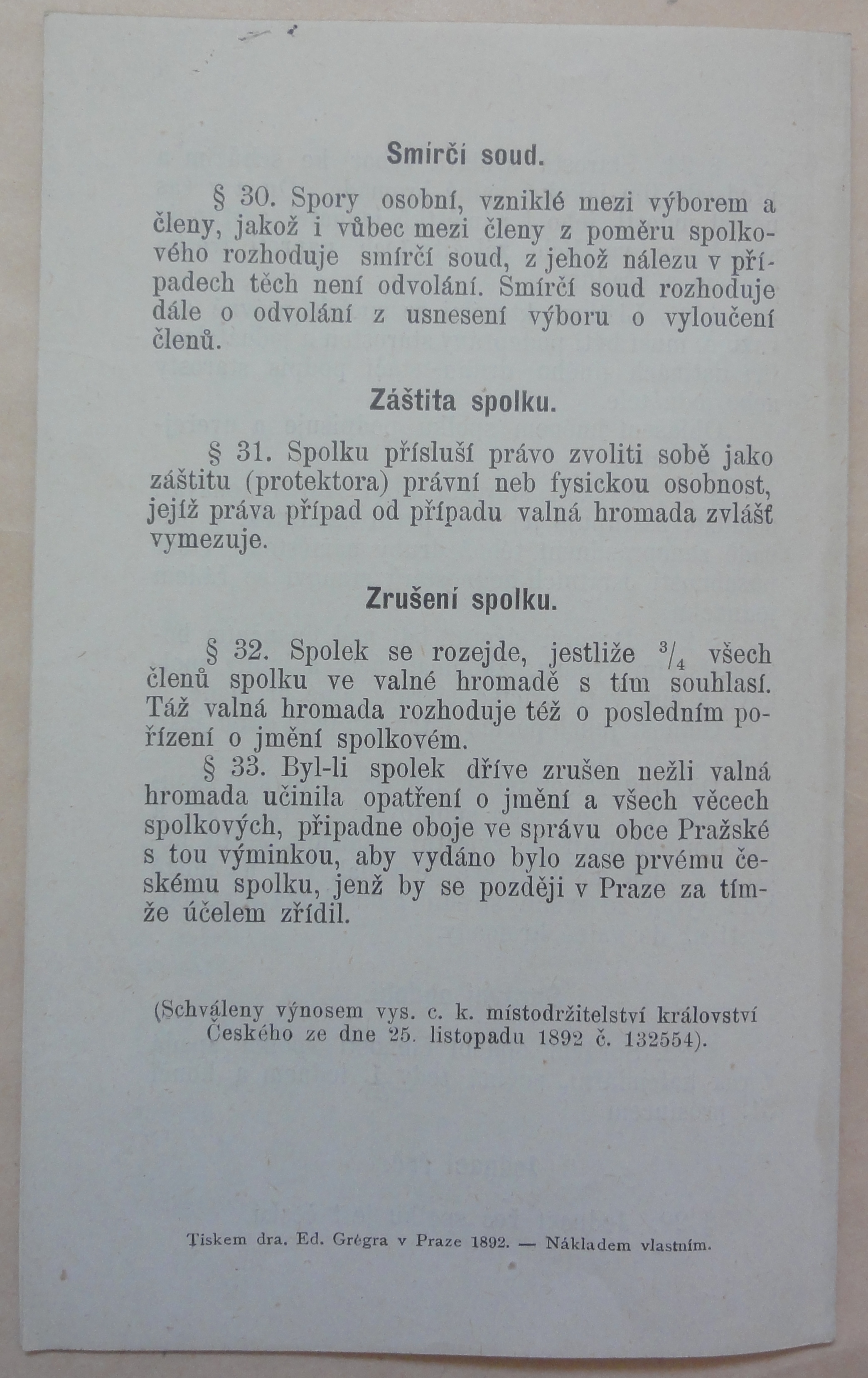 Náhledový obrázek Stanovy Spolku ku pěstování her české mládeže - 5