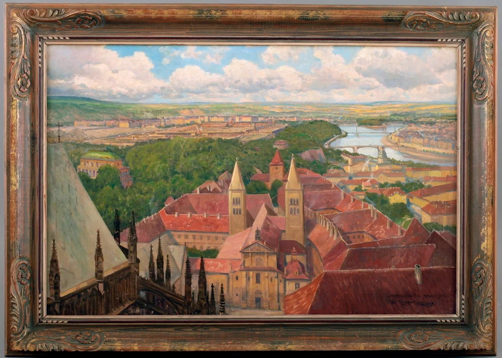 Náhledový obrázek předmětu Pohled ze svatovítské věže na sletiště na Letenské pláni v Praze