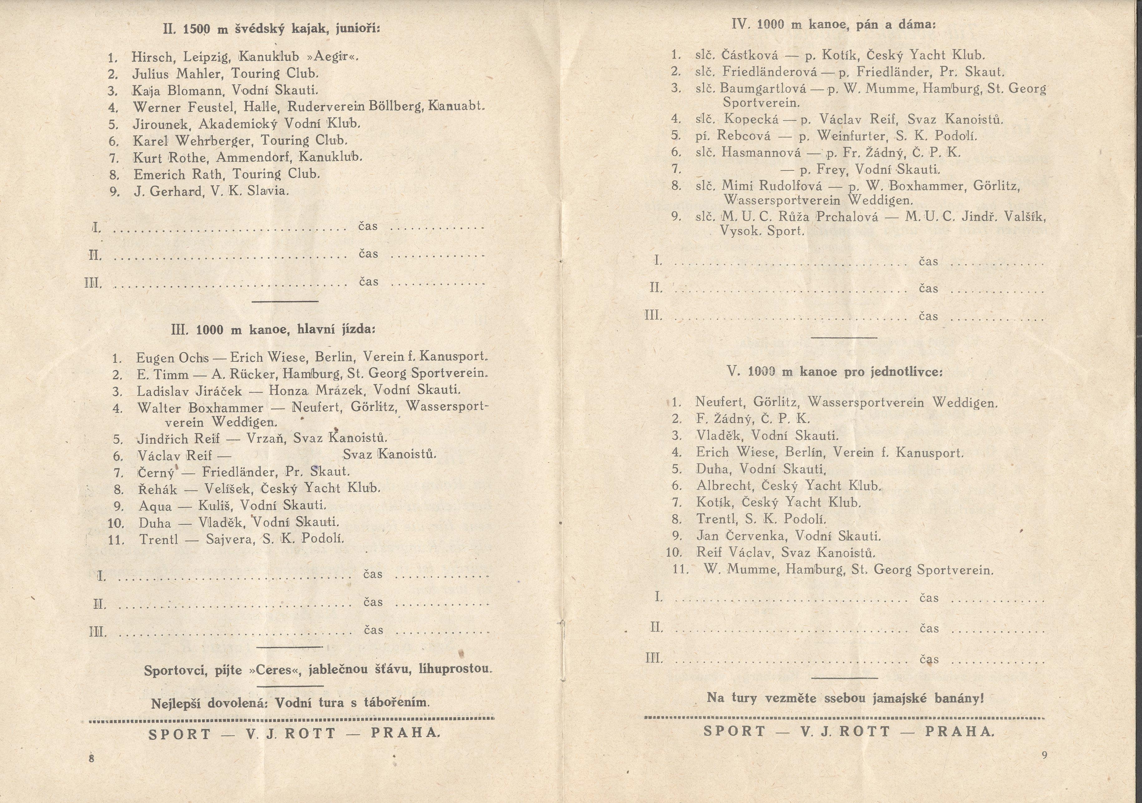 Náhledový obrázek Mezinárodní závody kanoí a kajaků v rámci Olympijského kongresu v Praze 1925 - 5