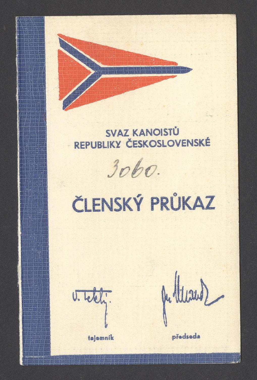 Náhledový obrázek předmětu Svaz kanoistů RČS. Členský průkaz