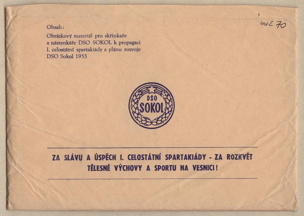 Náhledový obrázek Obrázkový materiál pro skříňkaře a nástěnkáře. Československá spartakiáda 1955 - 1