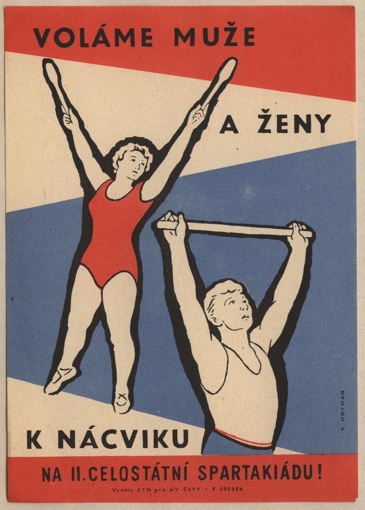 Náhledový obrázek Voláme muže a ženy k nácviku na II. celostátní spartakiádu - 1