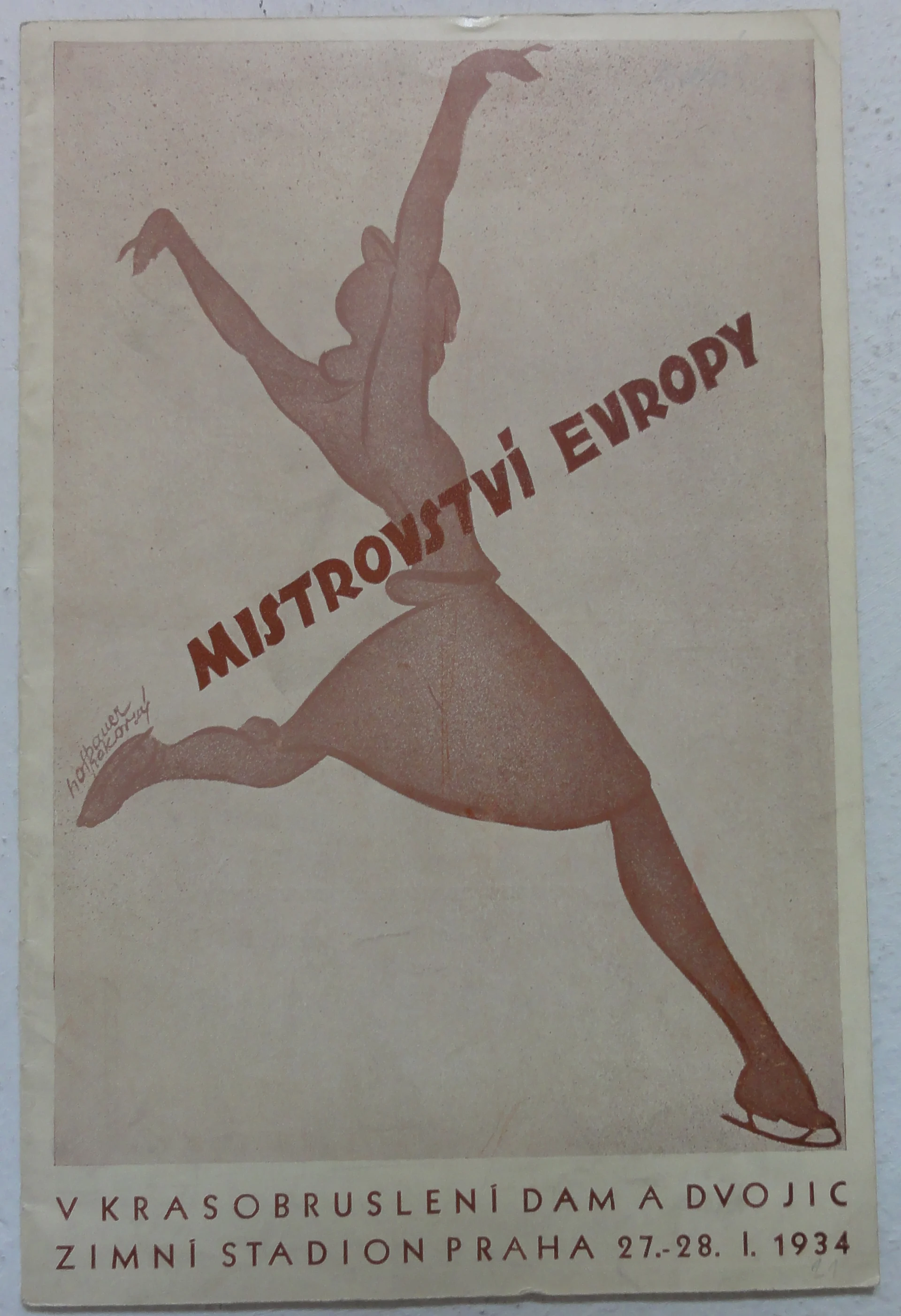 Náhledový obrázek předmětu Mistrovství Evropy v krasobruslení dam a dvojic. Praha 1934