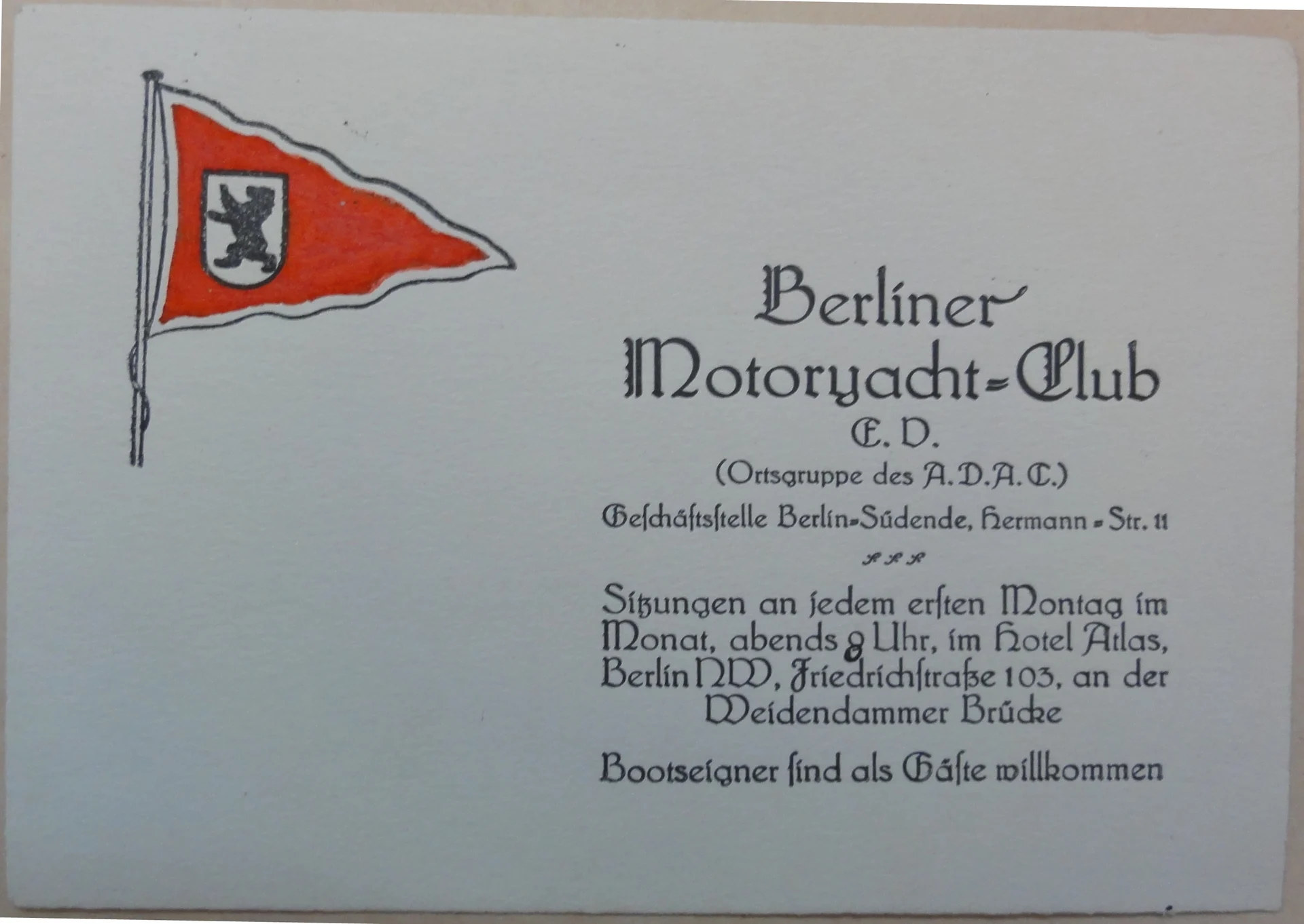 Náhledový obrázek předmětu Berliner Motoryacht Club