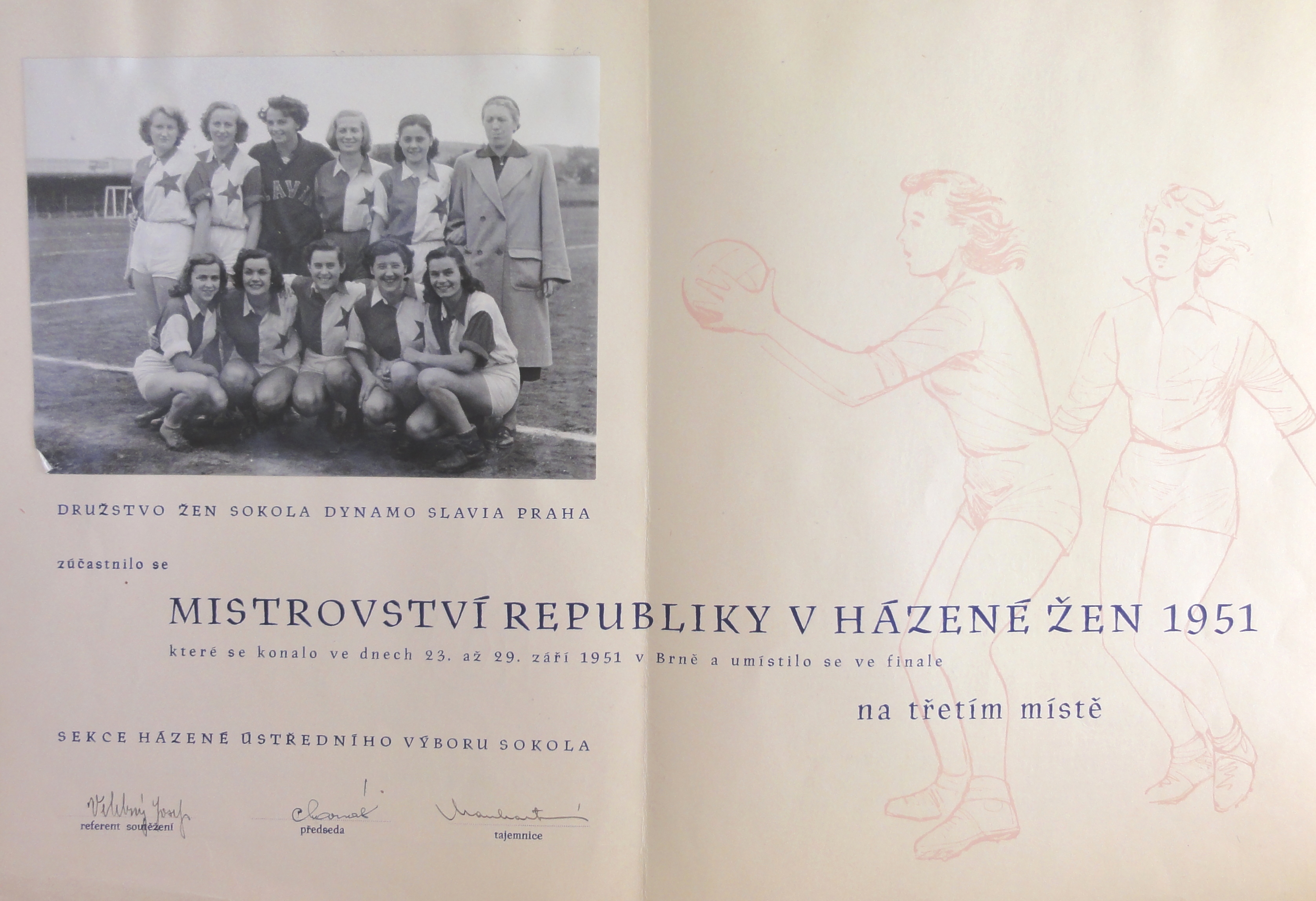 Náhledový obrázek Třetí místo na mistrovství republiky v házené žen - 2