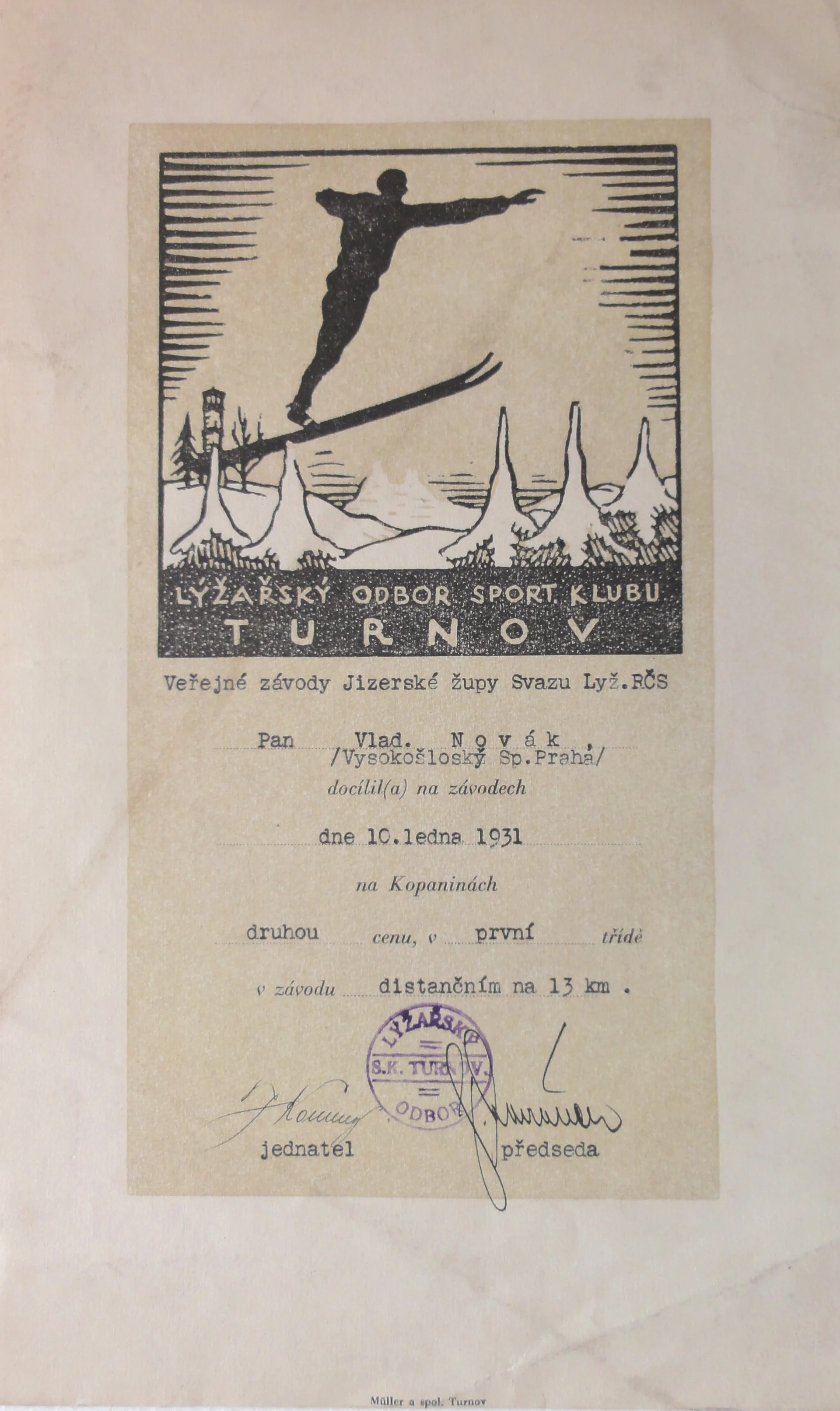 Náhledový obrázek předmětu Lyžařský odbor SK Turnov