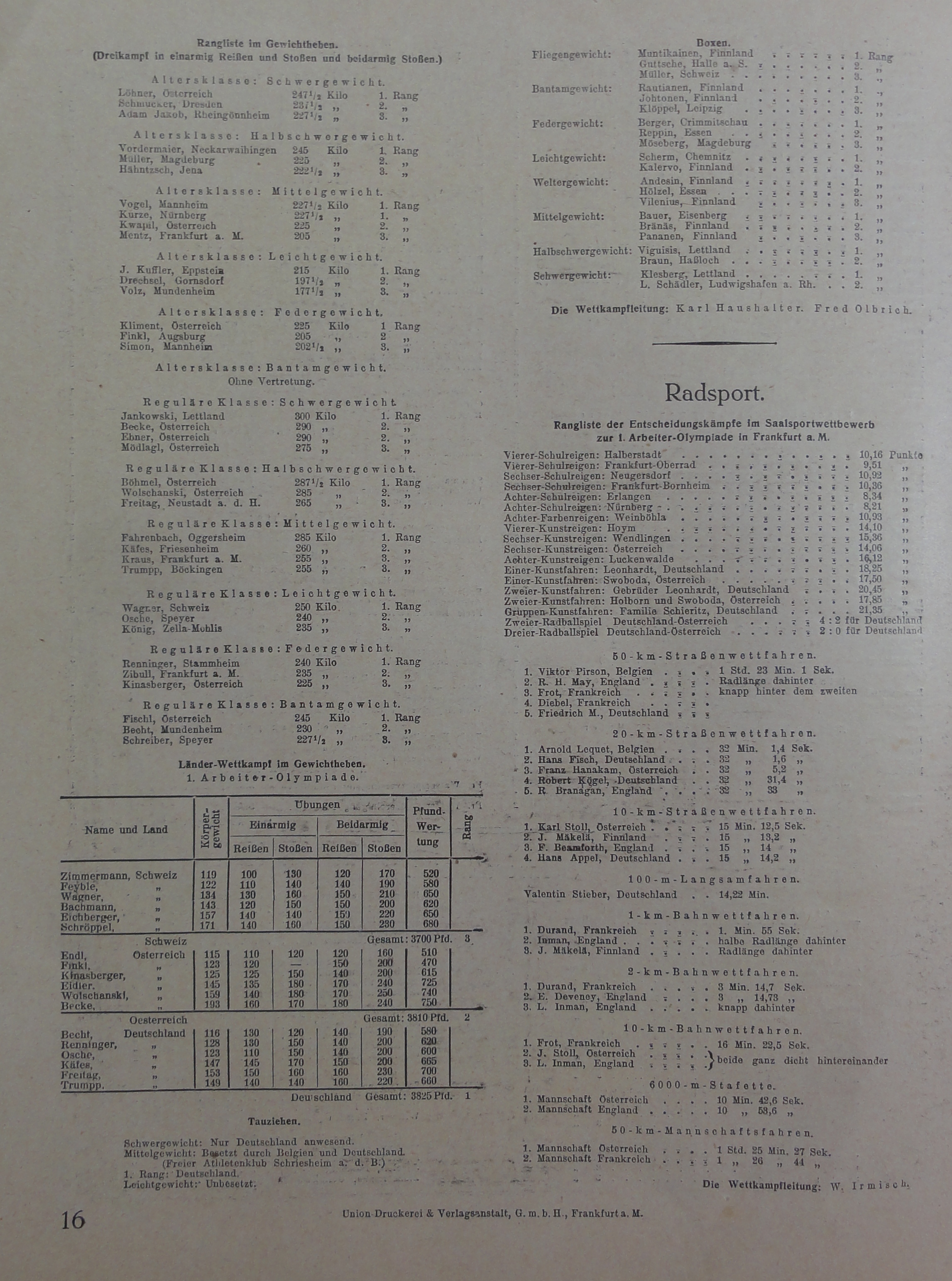 Náhledový obrázek Arbeiter Olympiade. Frankfurt am Main 1925 - 14