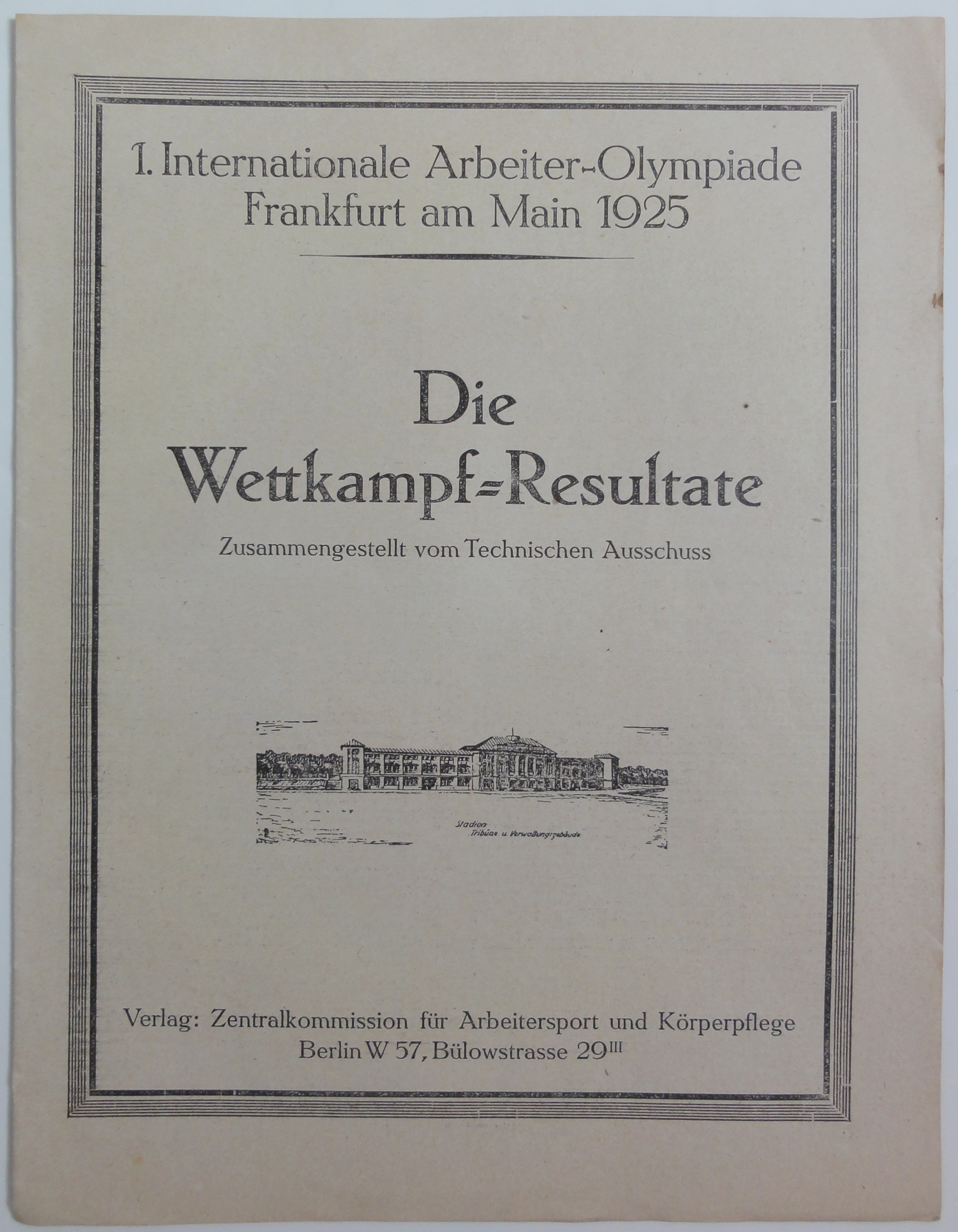 Náhledový obrázek Arbeiter Olympiade. Frankfurt am Main 1925 - 1