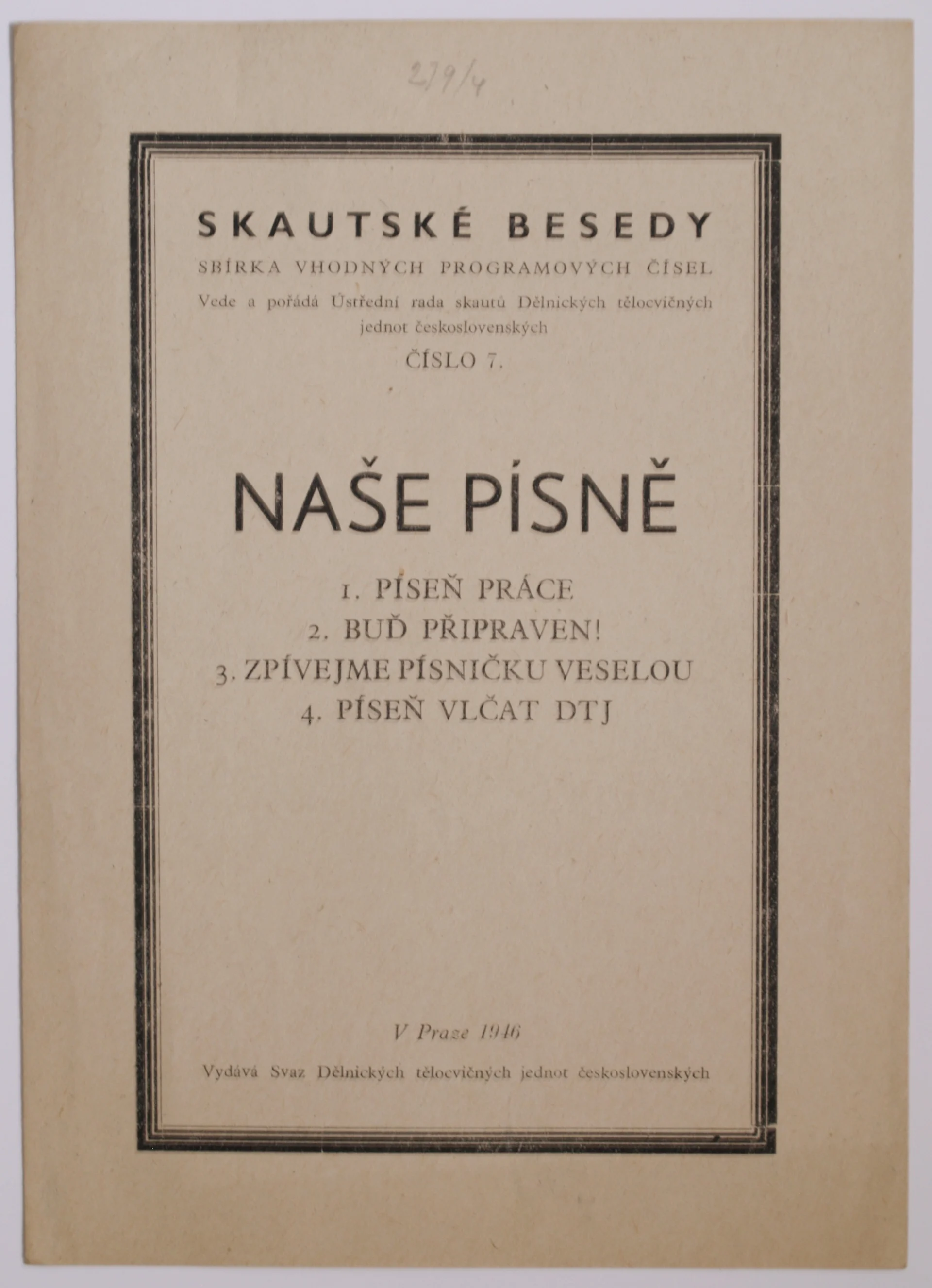 Náhledový obrázek předmětu Naše písně. Skauti DTJ