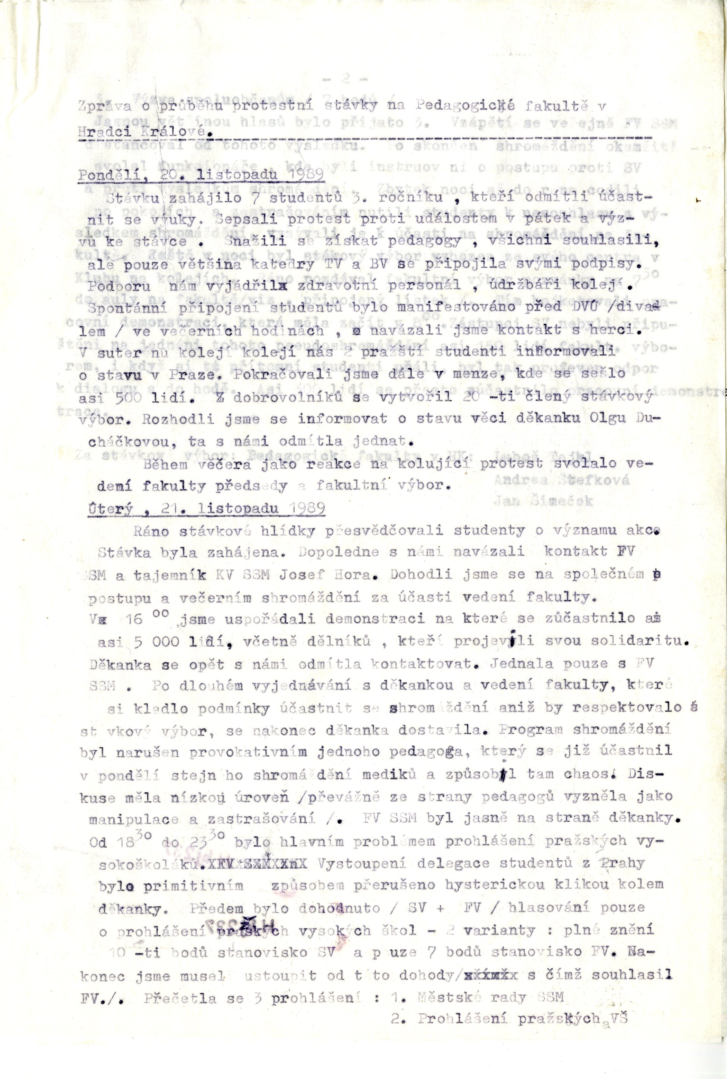 Náhledový obrázek Zpráva z listopadu 1989 - 1