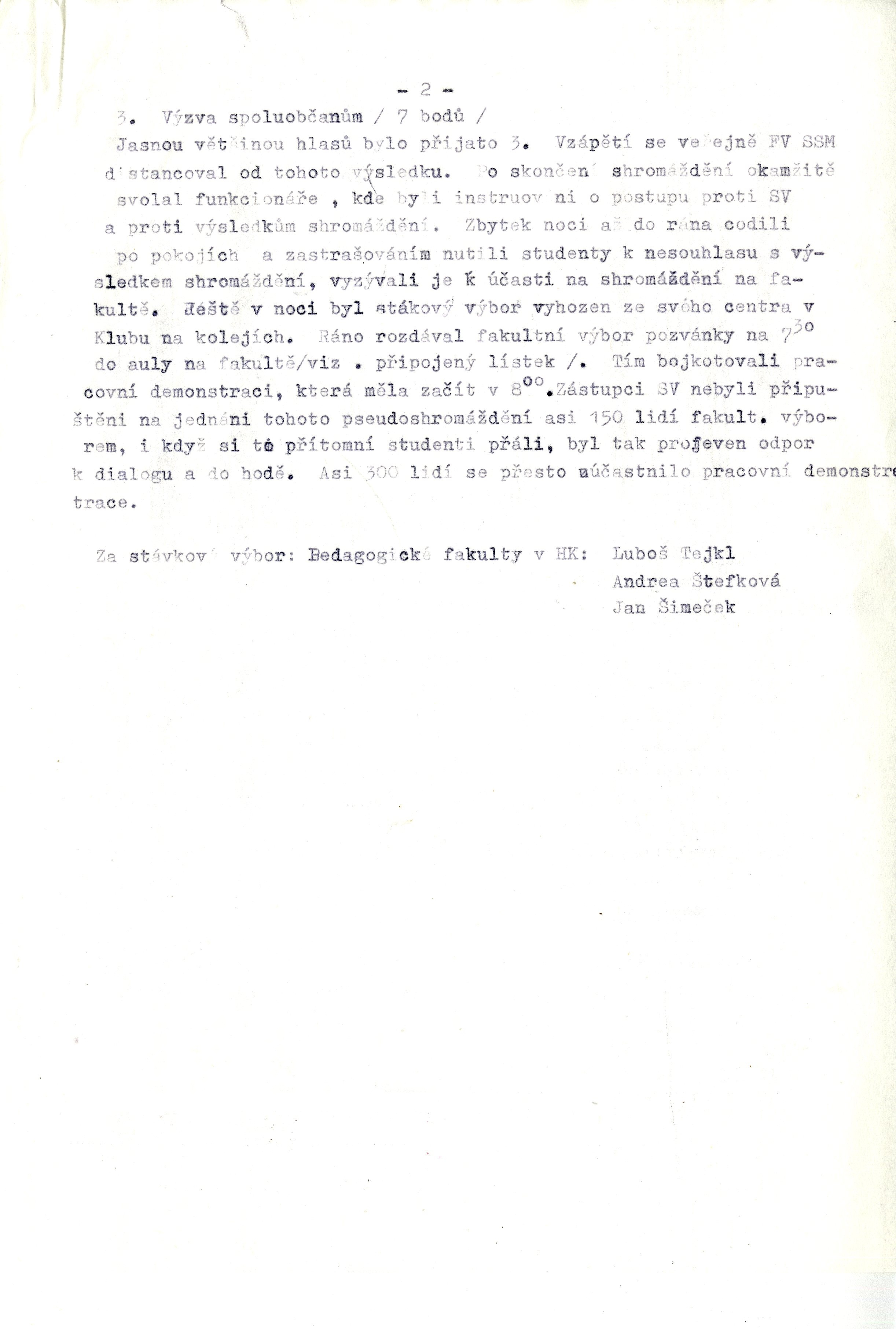 Náhledový obrázek Zpráva z listopadu 1989 - 2