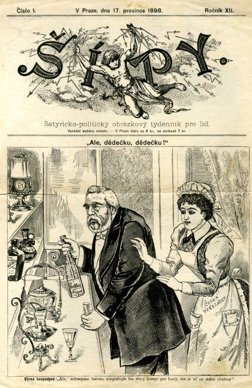 Náhledový obrázek Karikatury připomínající 80. narozeniny F. L. Riegra - 1