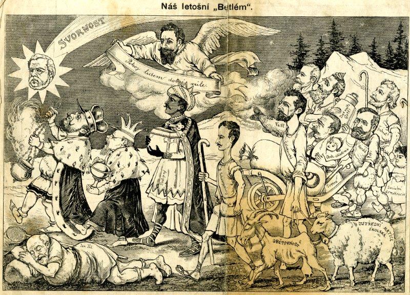 Náhledový obrázek Karikatury připomínající 80. narozeniny F. L. Riegra - 2