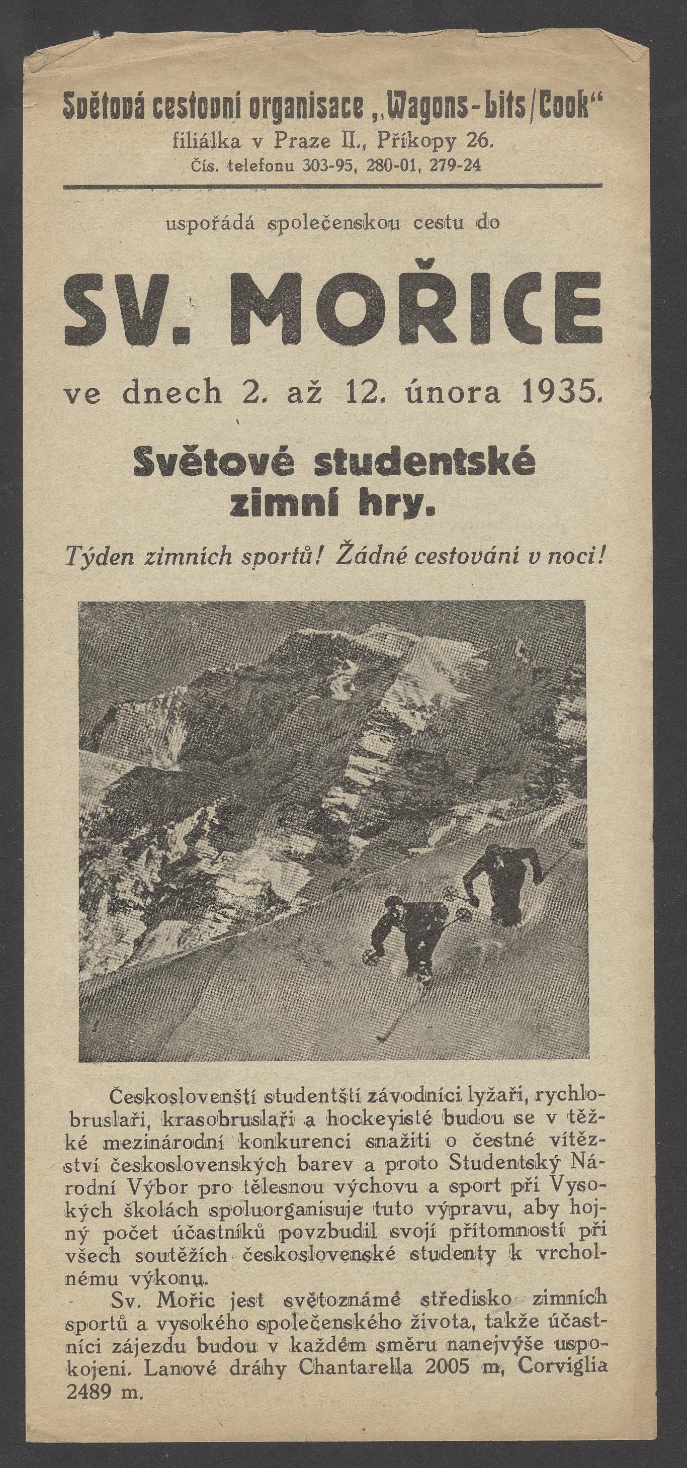 Náhledový obrázek Světové studentské zimní hry. Sv. Mořic 1935 - 1
