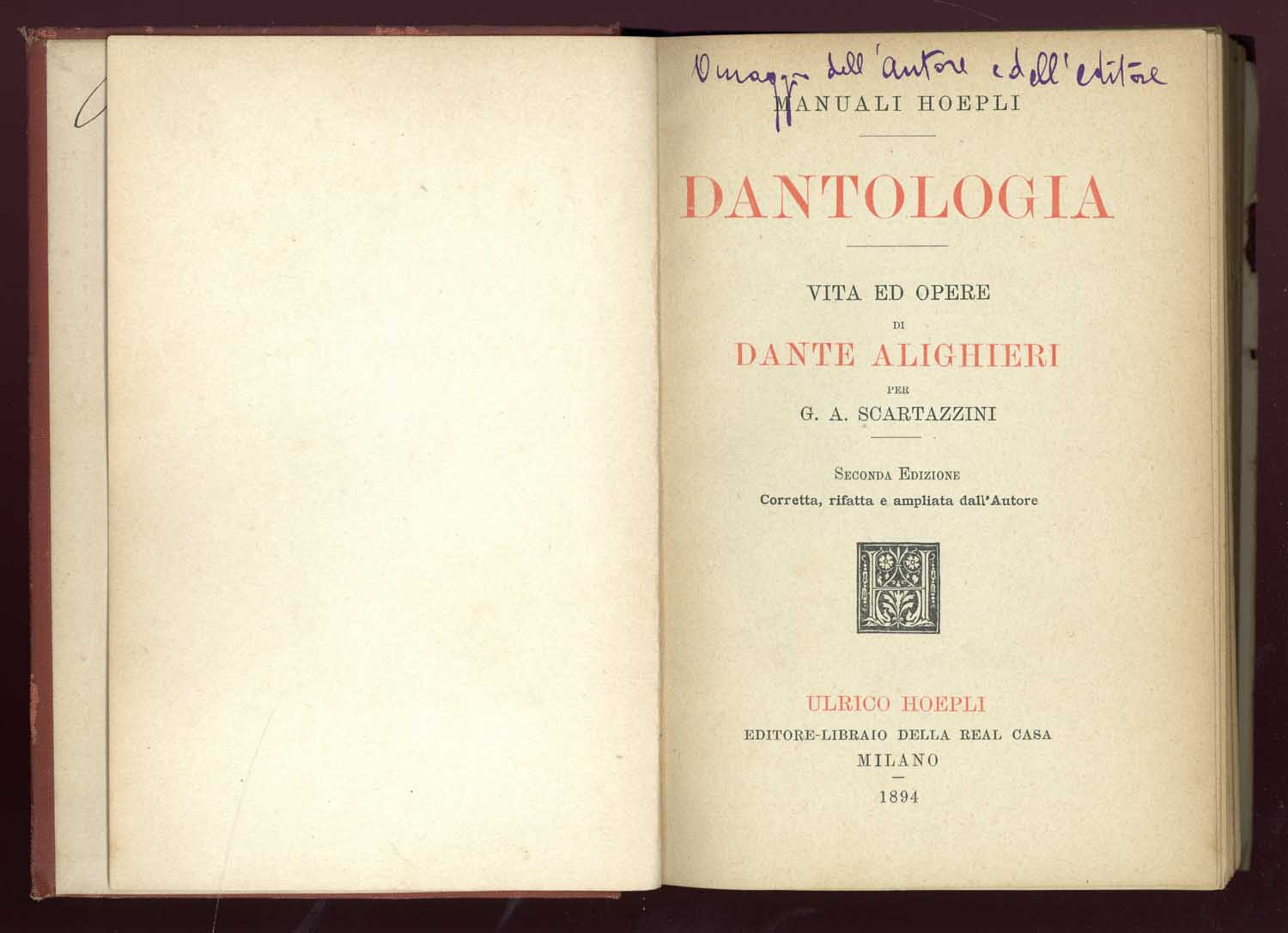 Náhledový obrázek Dantologia. Vita ed opere di Dante Alighieri - 1