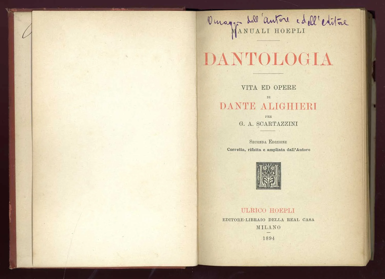 Náhledový obrázek předmětu Dantologia. Vita ed opere di Dante Alighieri