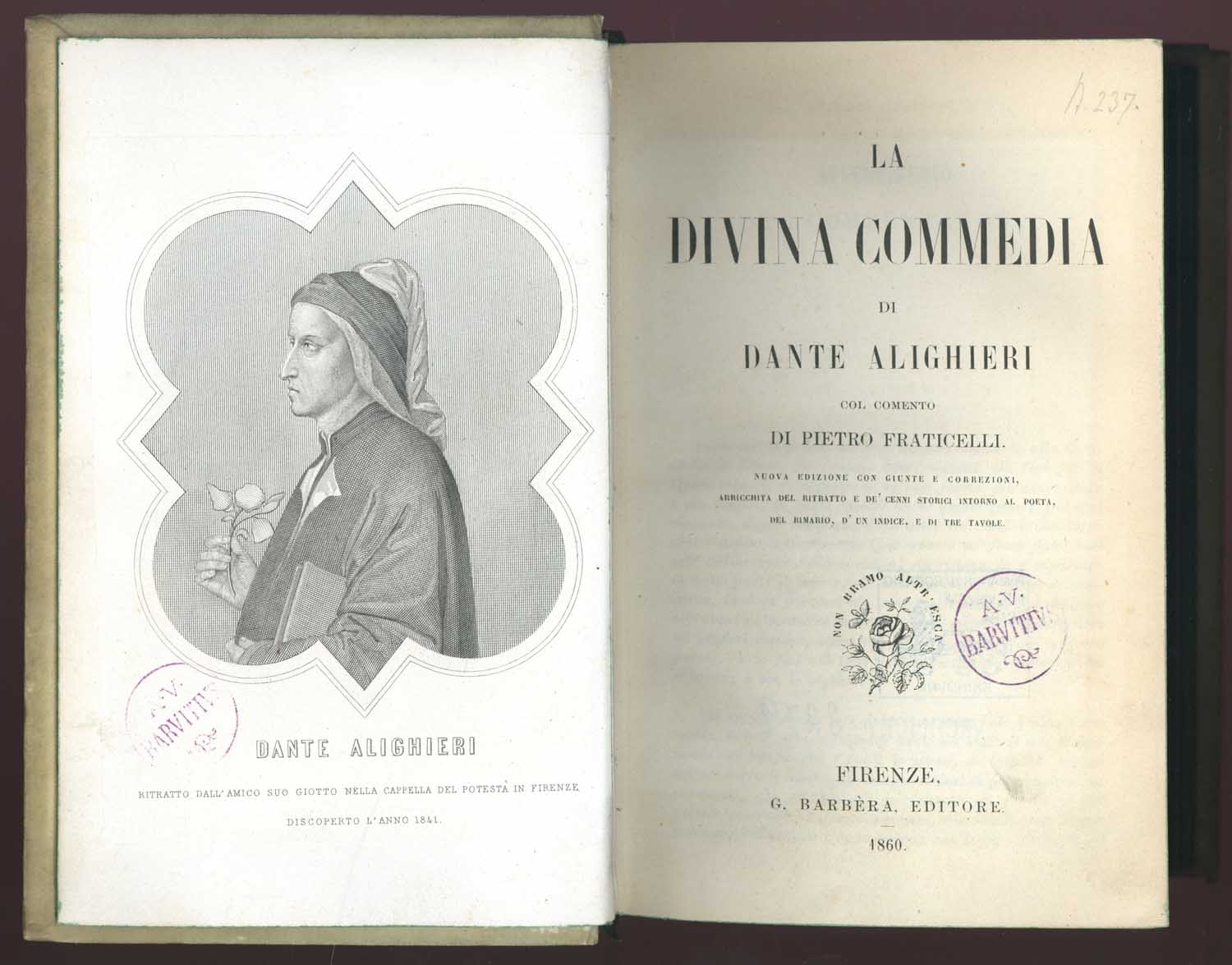 Náhledový obrázek La divina commedia di Dante Alighieri col comento - 1