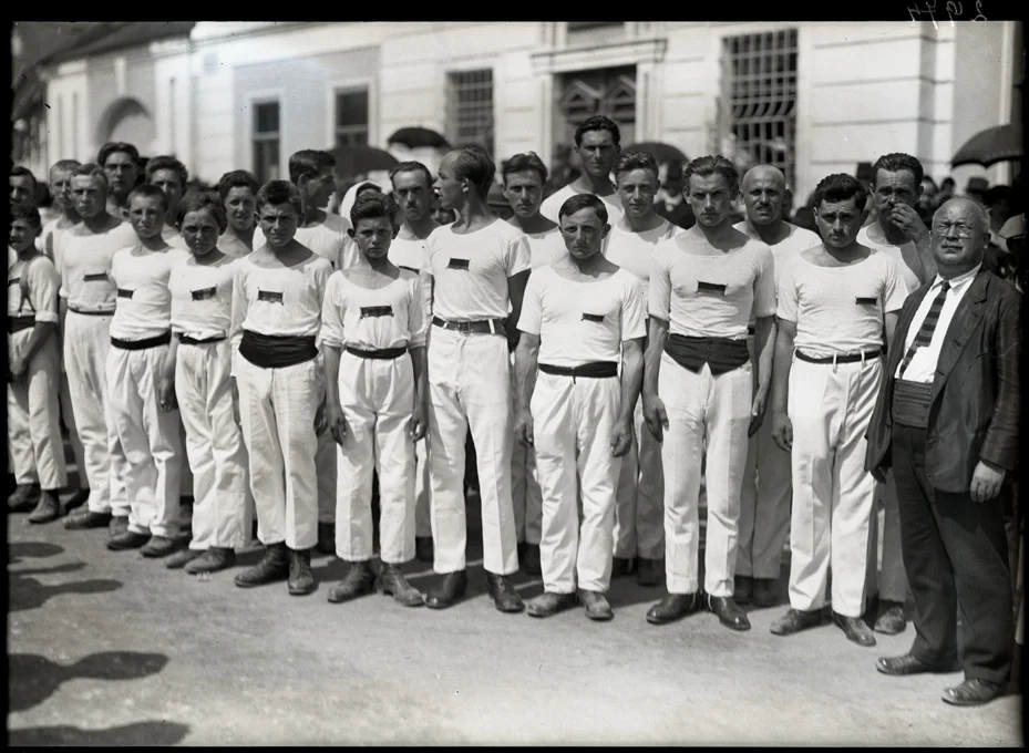 Náhledový obrázek předmětu Turneři vítají prezidenta Masaryka 19. června 1924 ve Znojmě