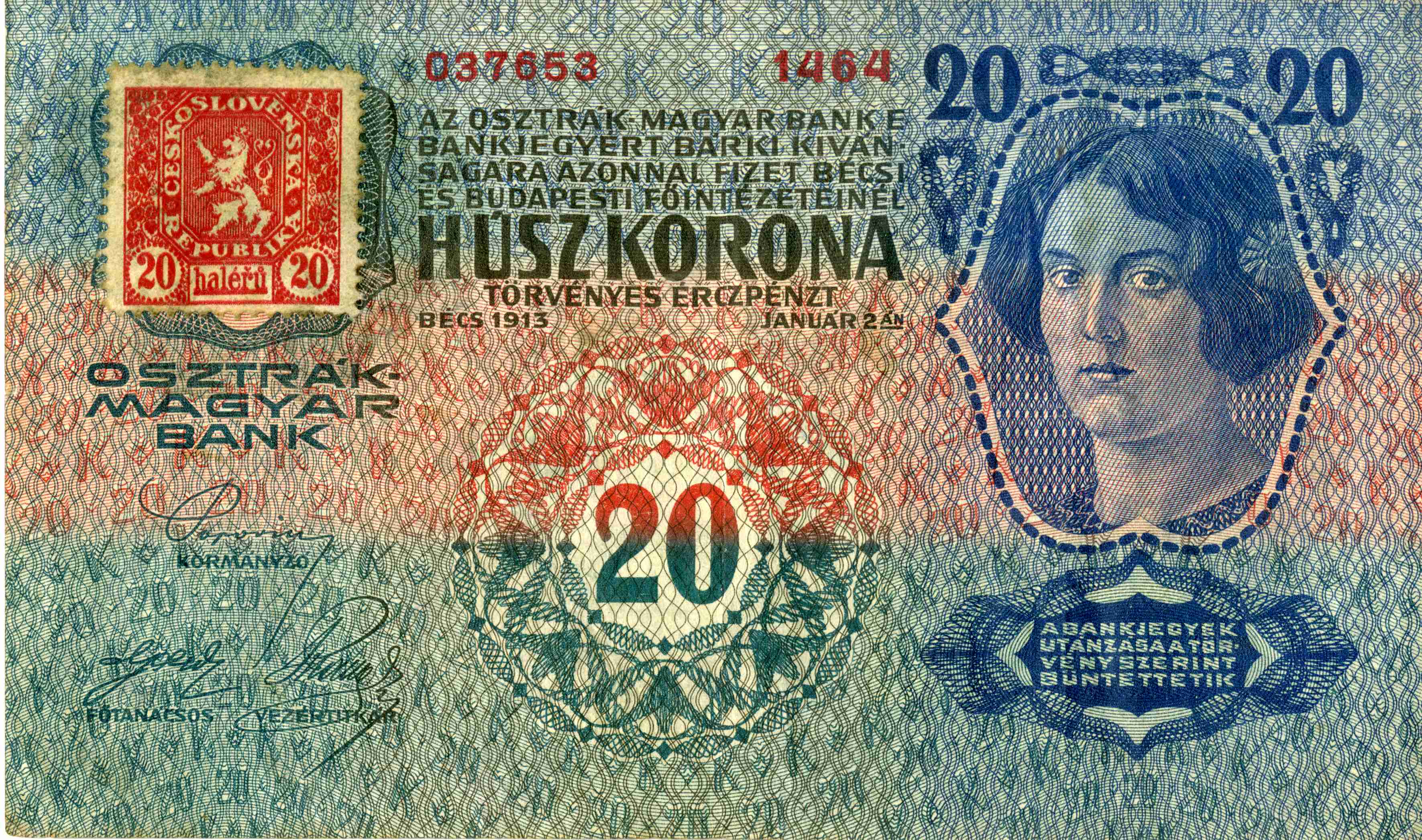 Náhledový obrázek Kolkované rakousko-uherské bankovky - 1